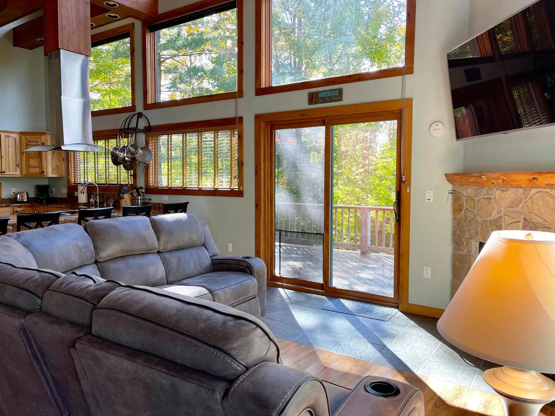 Living room in Marble Mountain Chalet