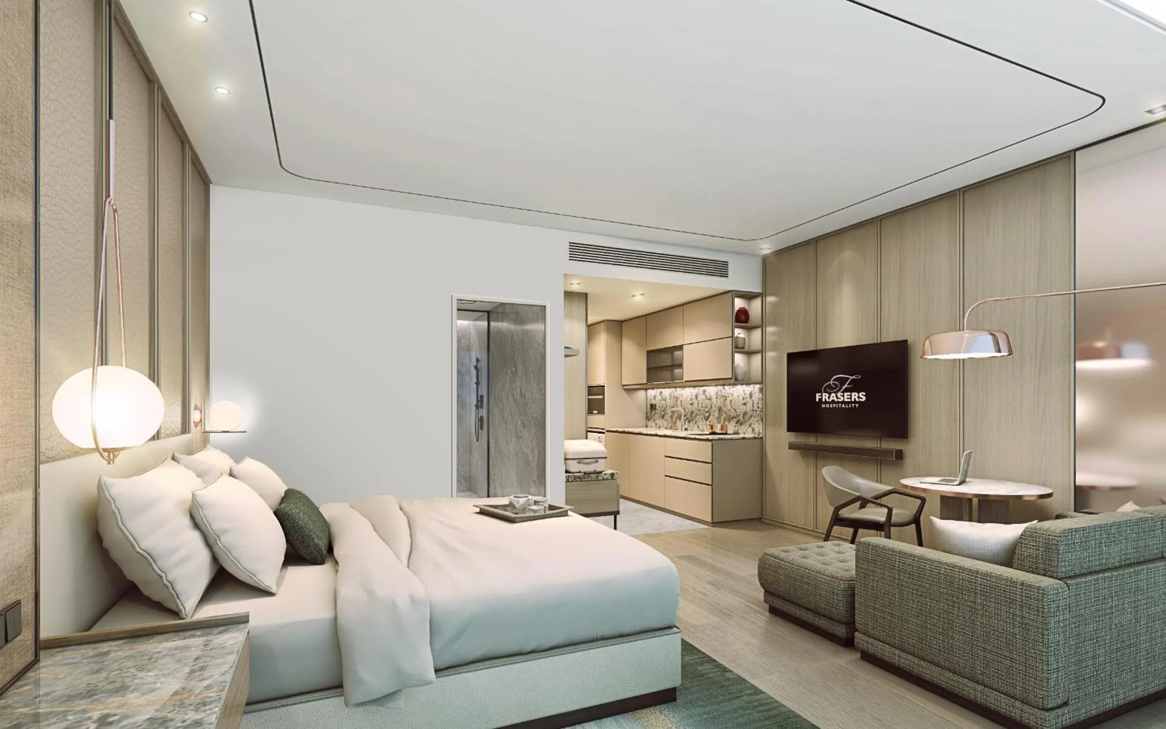 Bedroom in Fraser Suites Hanoi