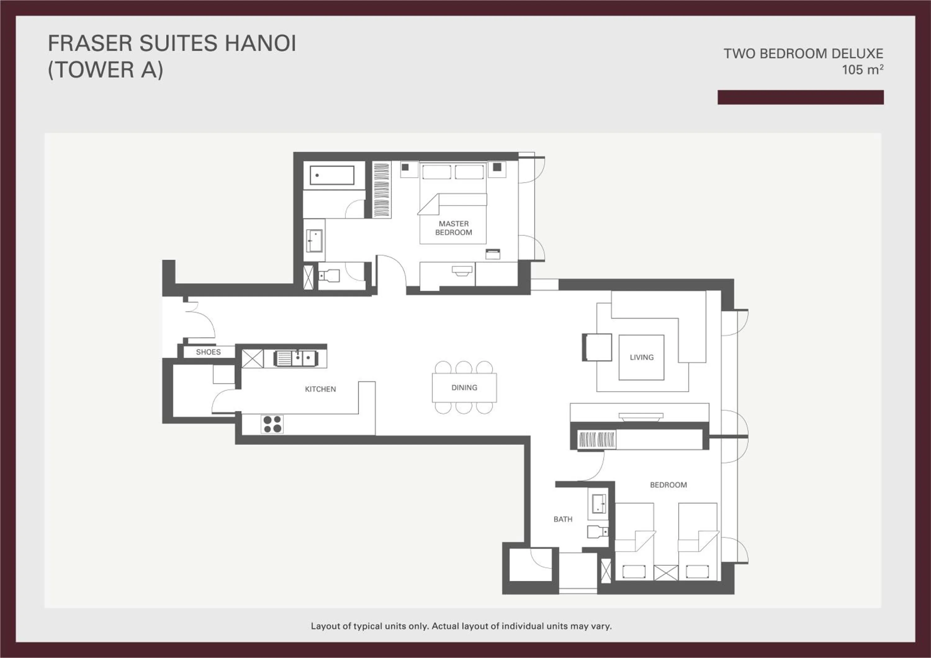 Floor plan in Fraser Suites Hanoi