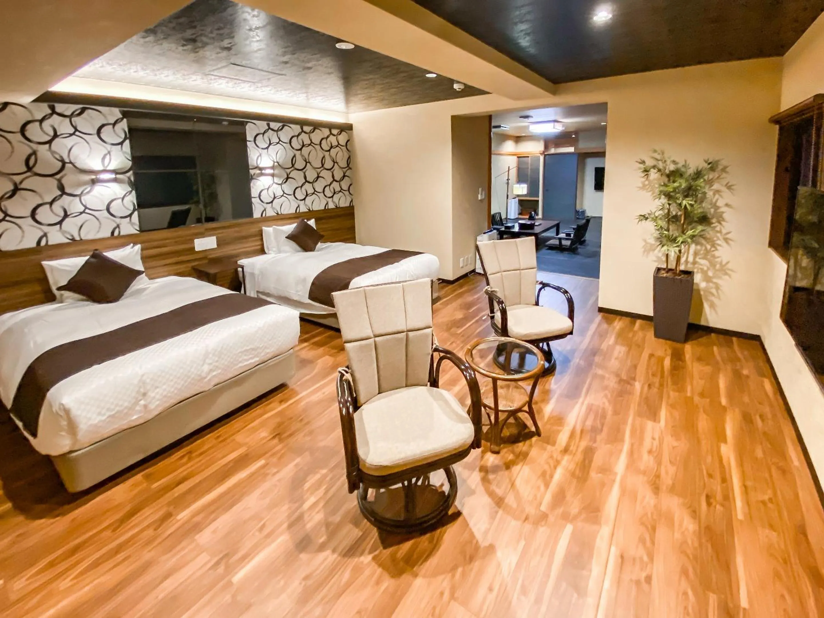 Bed in LiVEMAX RESORT Okudogo