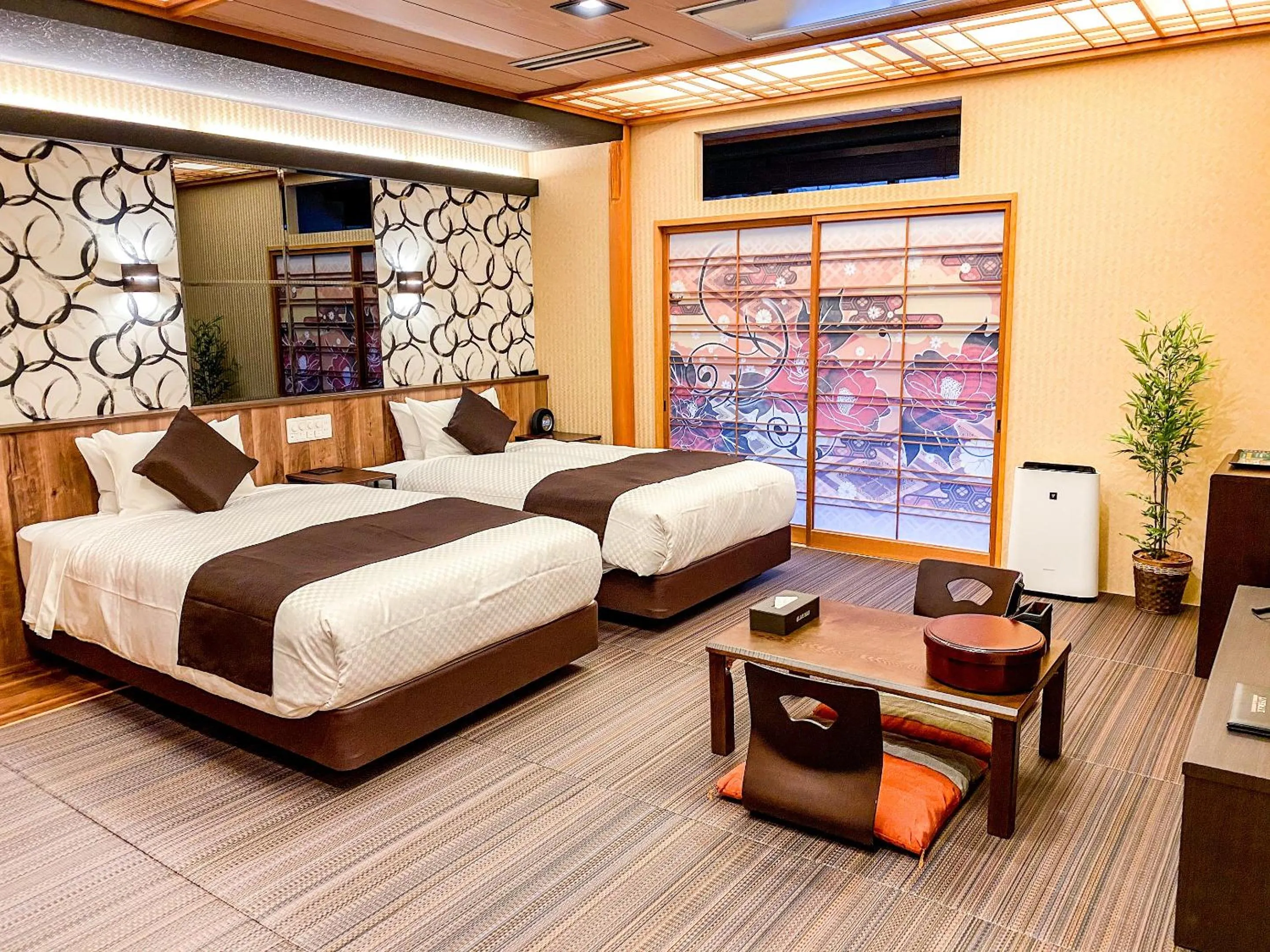 Bed in LiVEMAX RESORT Okudogo