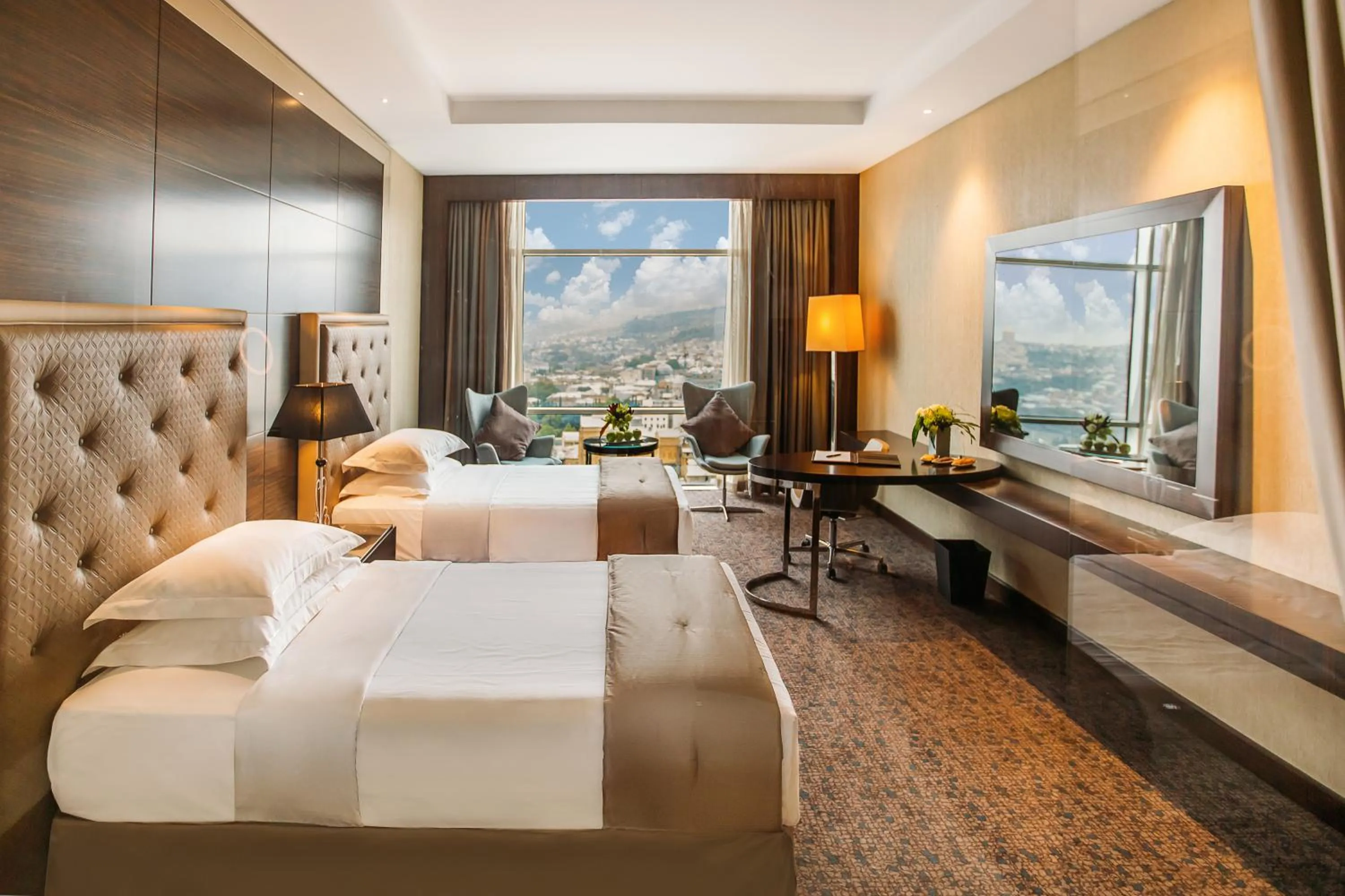 View (from property/room), Bed in The Biltmore Tbilisi Hotel