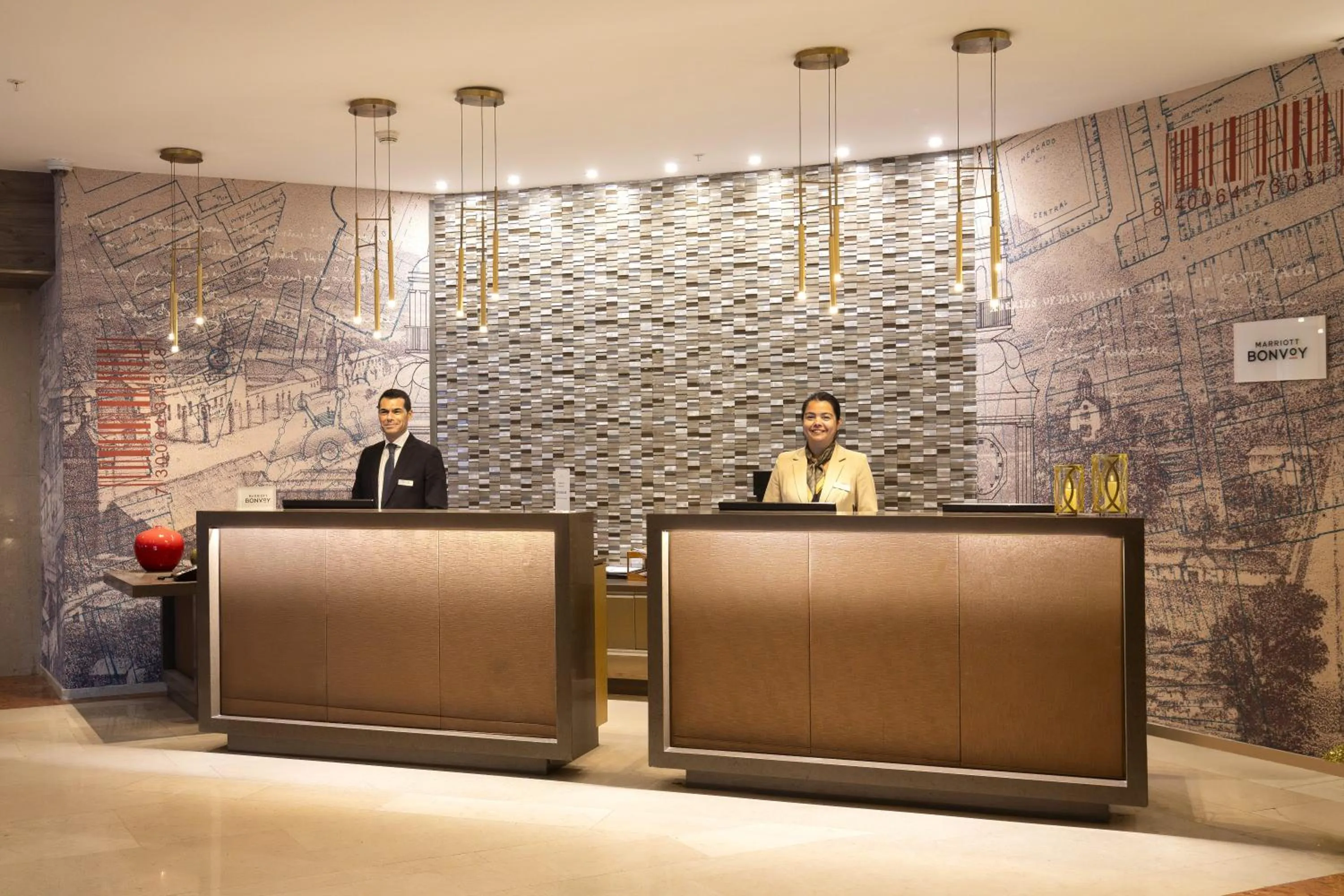 Lobby or reception in Hotel Plaza Santiago