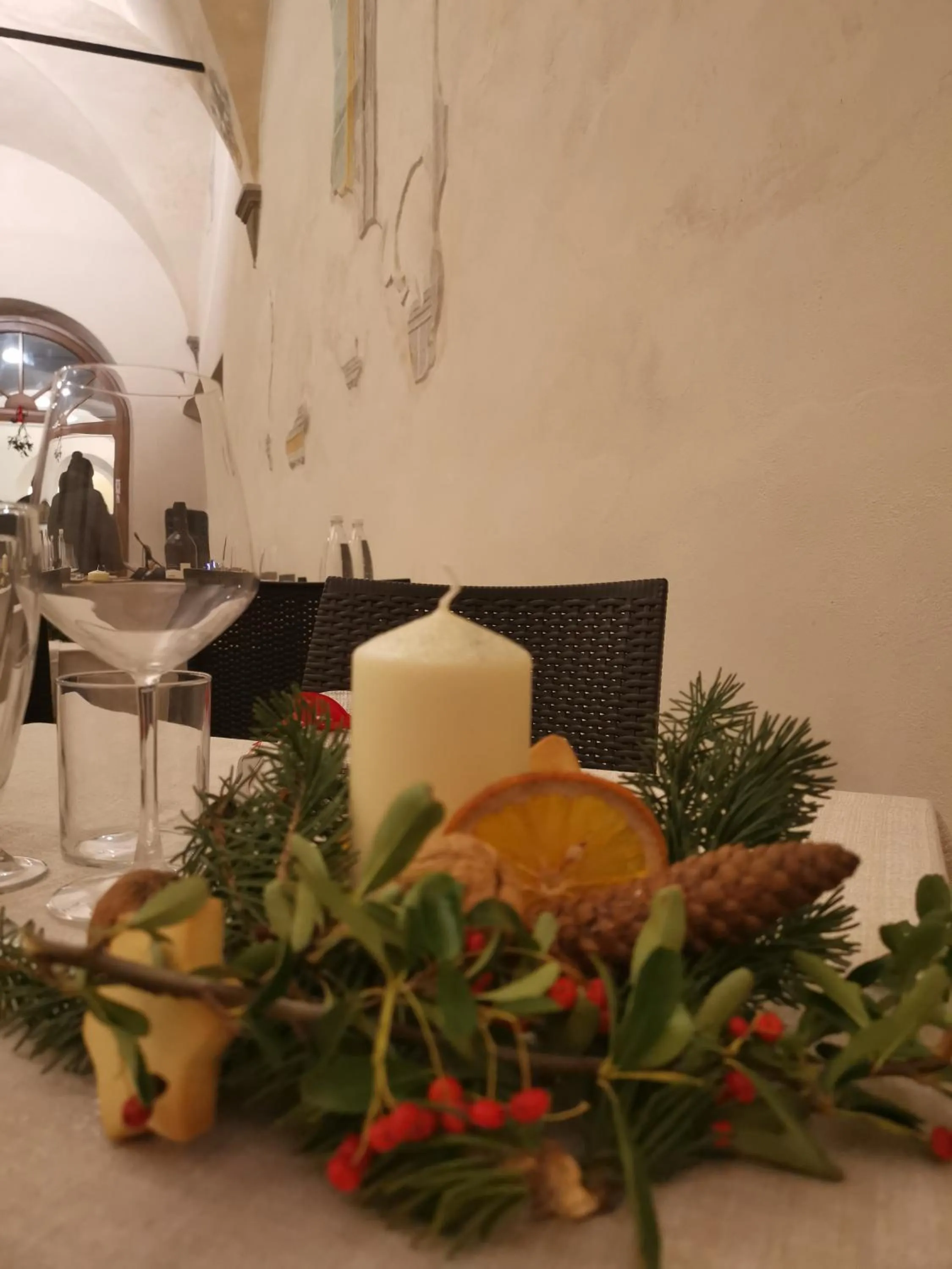 Decorative detail in Chiostro Delle Monache Hostel Volterra