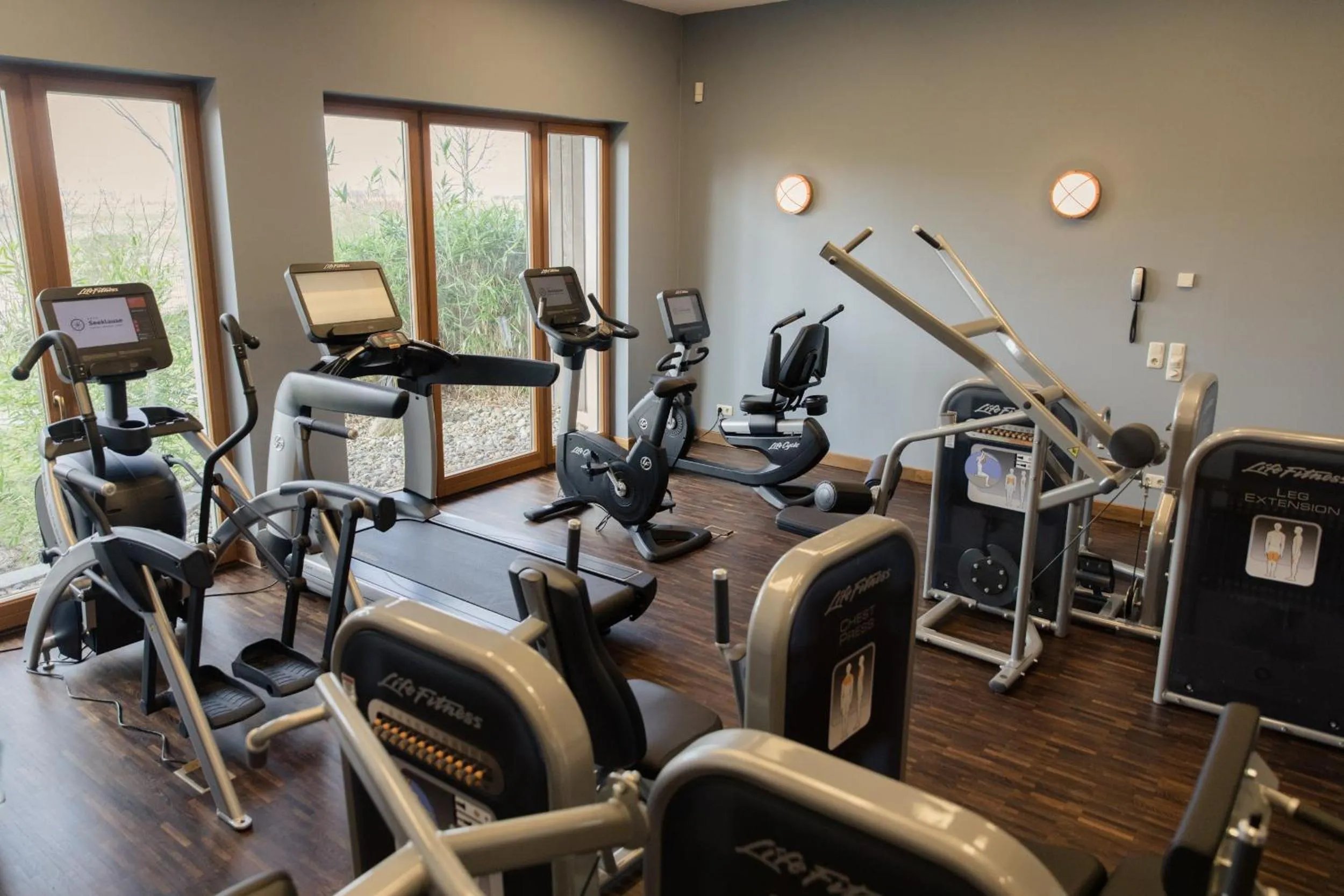 Fitness centre/facilities in Familien Wellness Hotel Seeklause mit großem Abenteuerspielplatz "Piraten-Insel-Usedom" Kinder immer All-Inklusive & Getränke ganztags inklusive