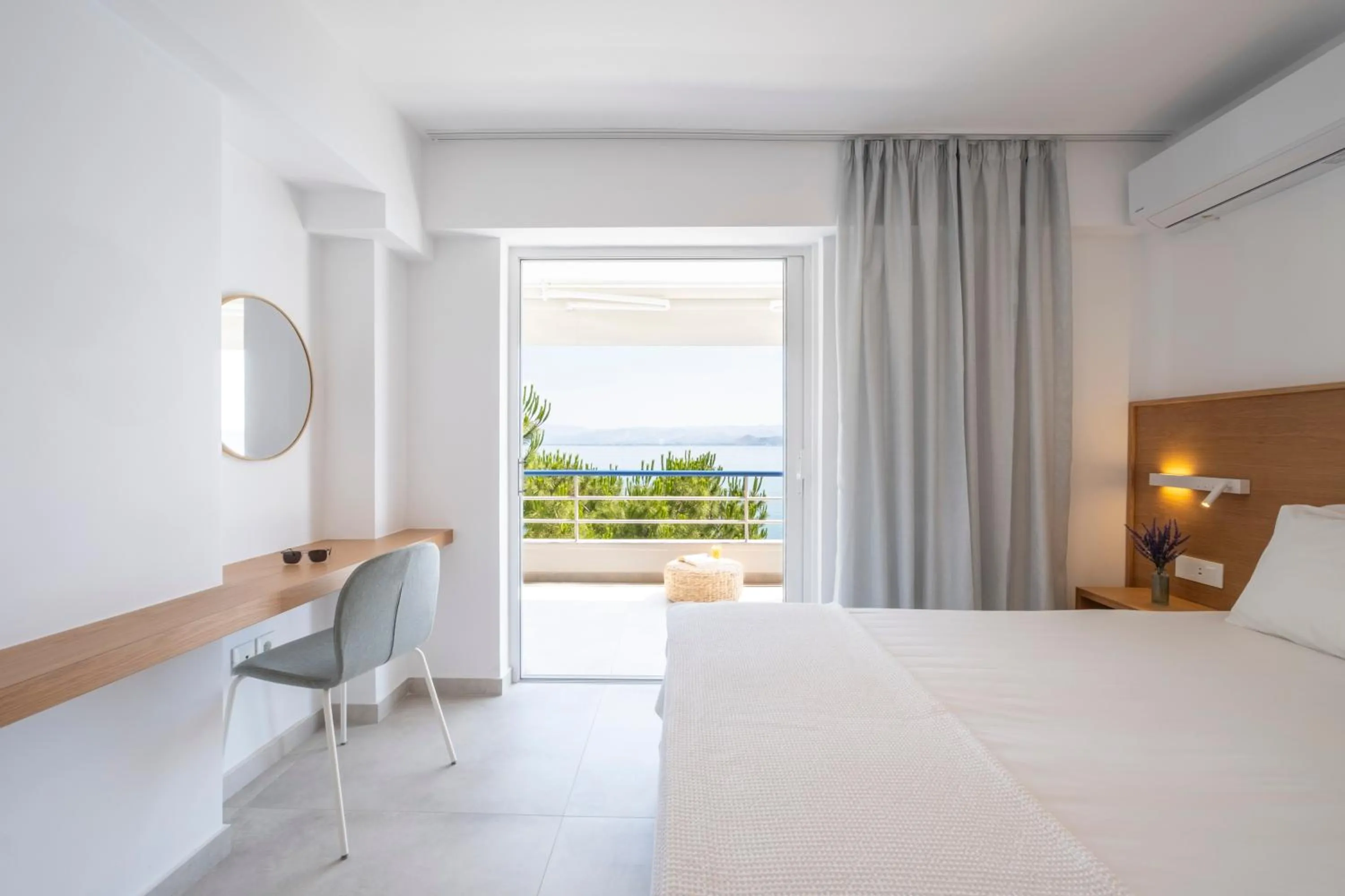 View (from property/room), Bed in Meli Apartments & Villas