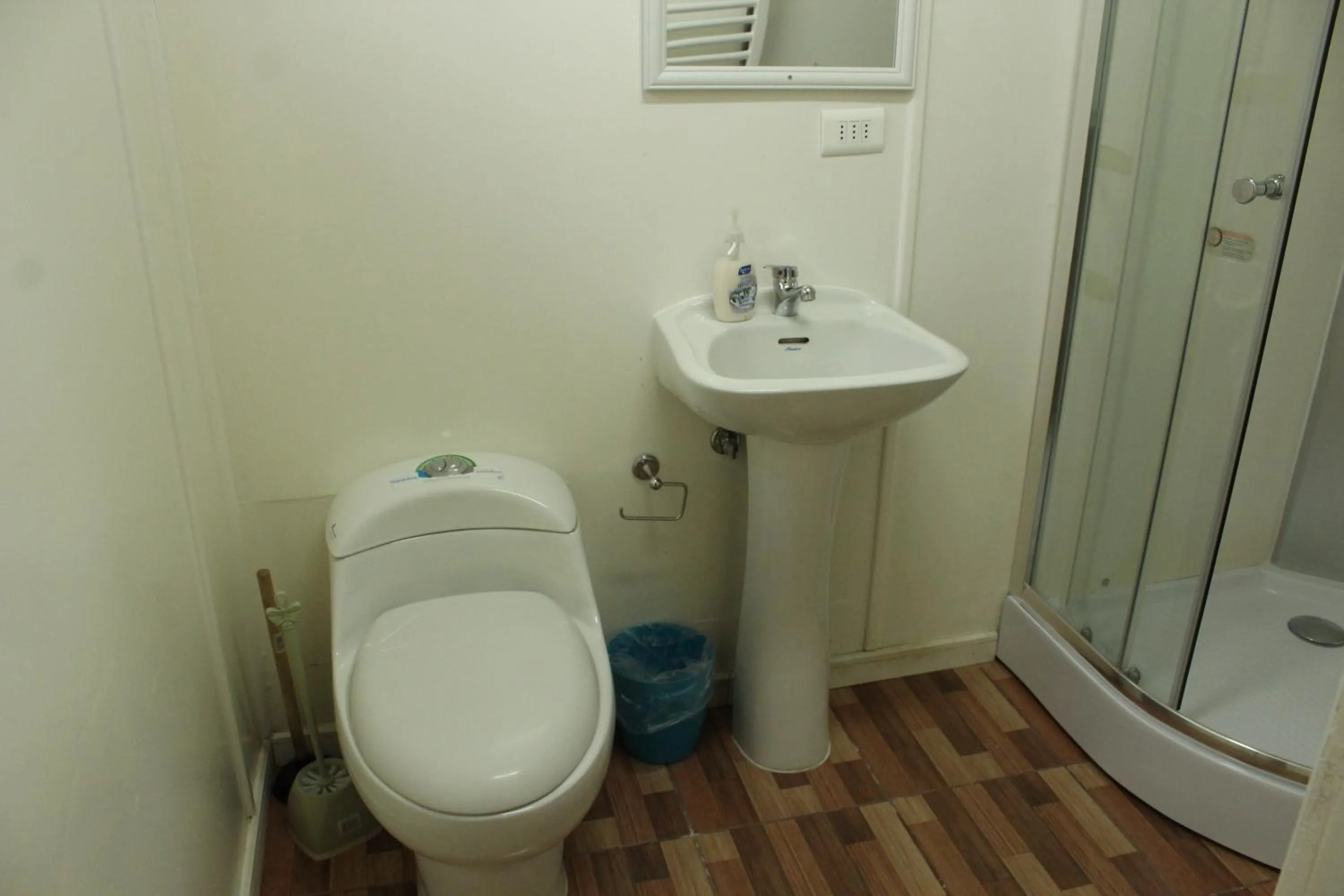 Toilet in Hotel Forjadores del Cabo de Hornos