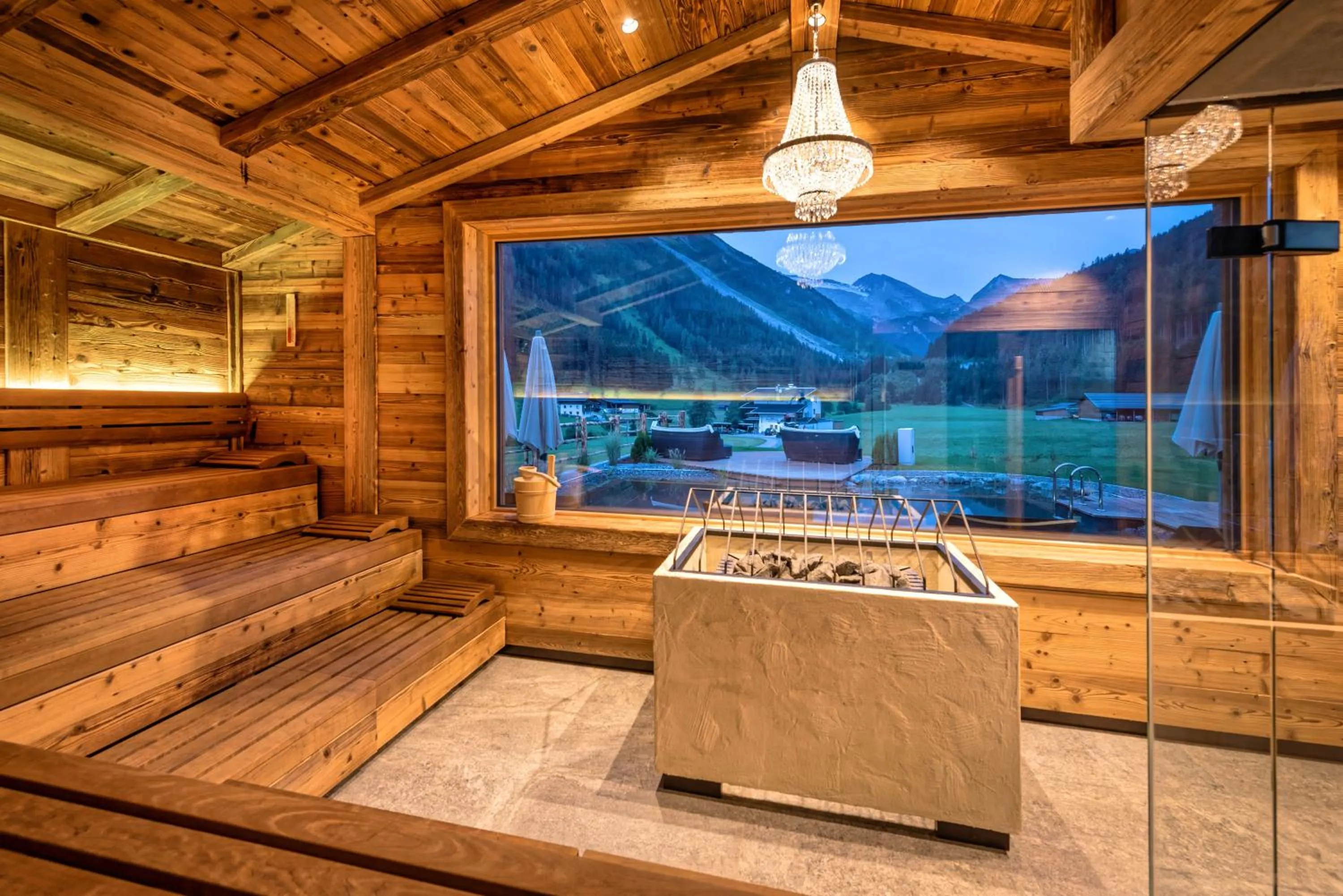 Sauna in Alpinhotel Berghaus spa