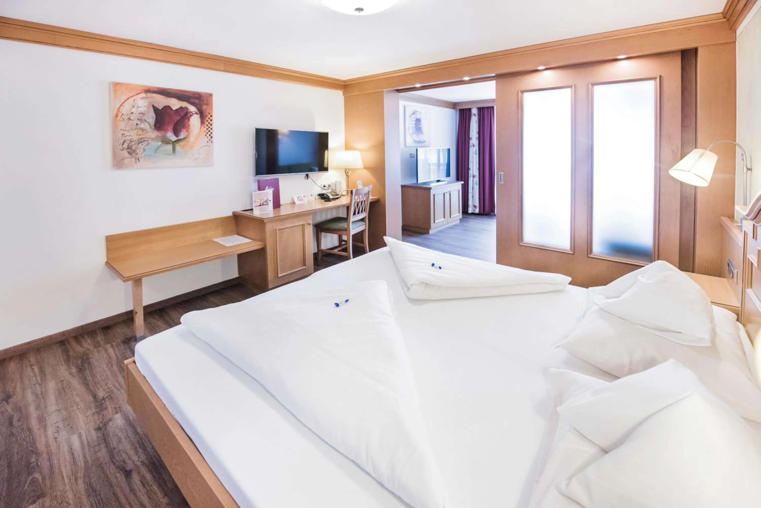 Bed in Alpinhotel Berghaus spa