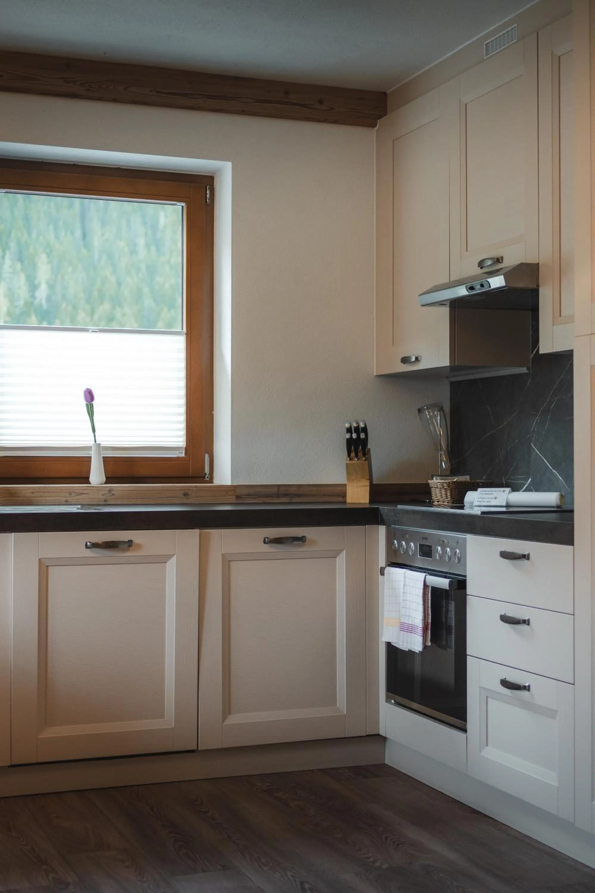 Kitchen or kitchenette in Alpinhotel Berghaus spa