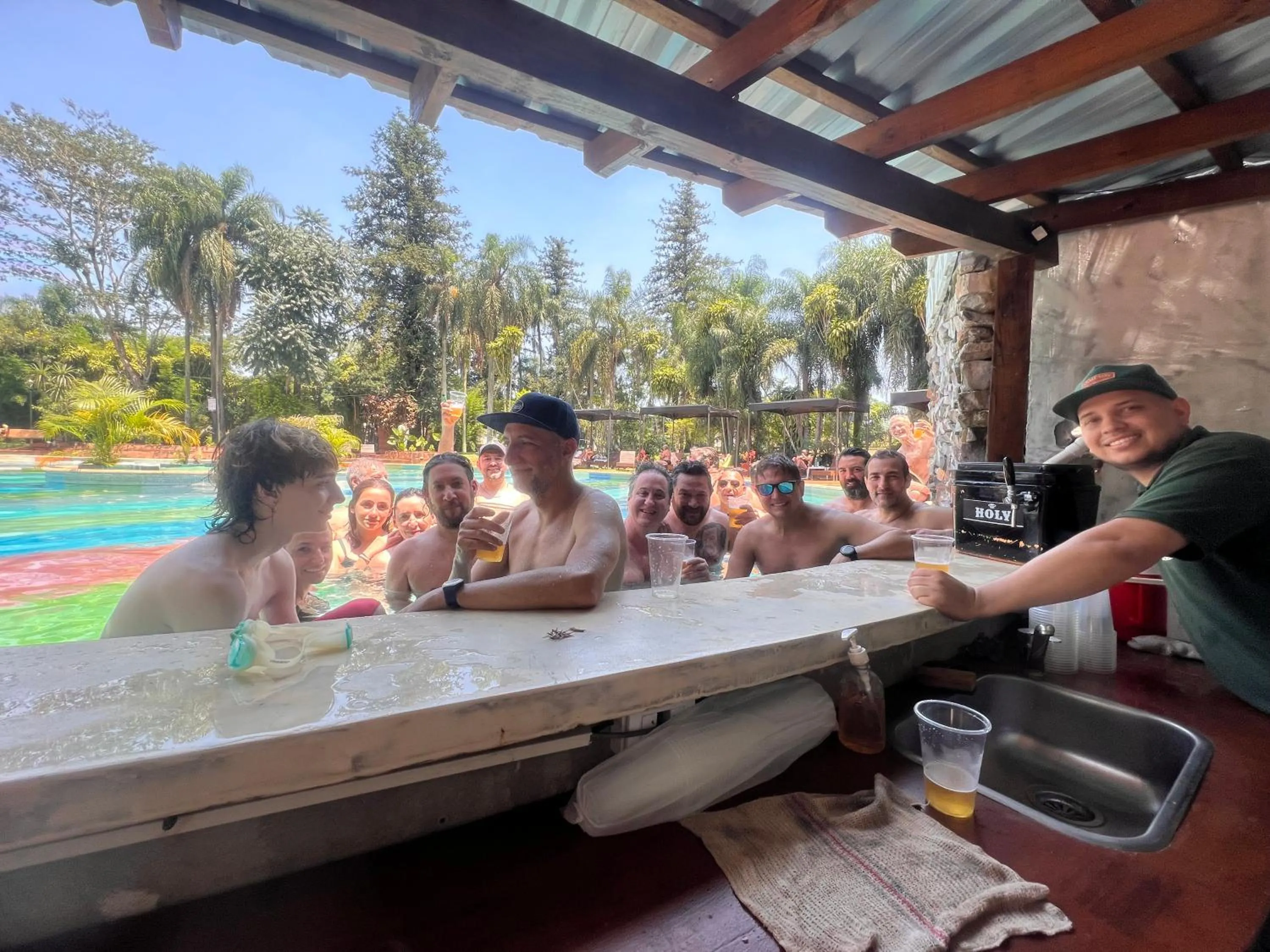 Guests in Beer Hotel Iguazú