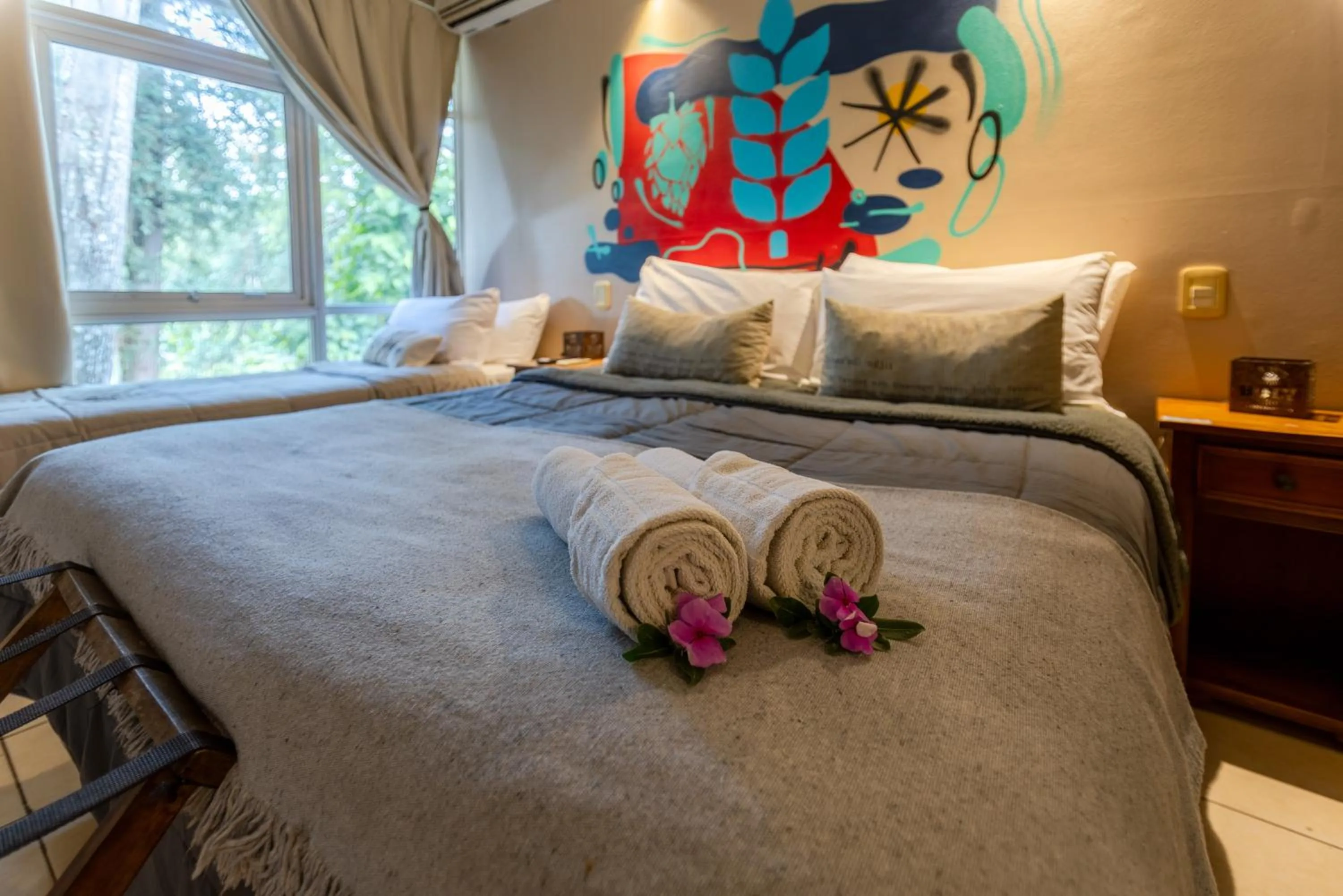 Bedroom, Bed in Beer Hotel Iguazú