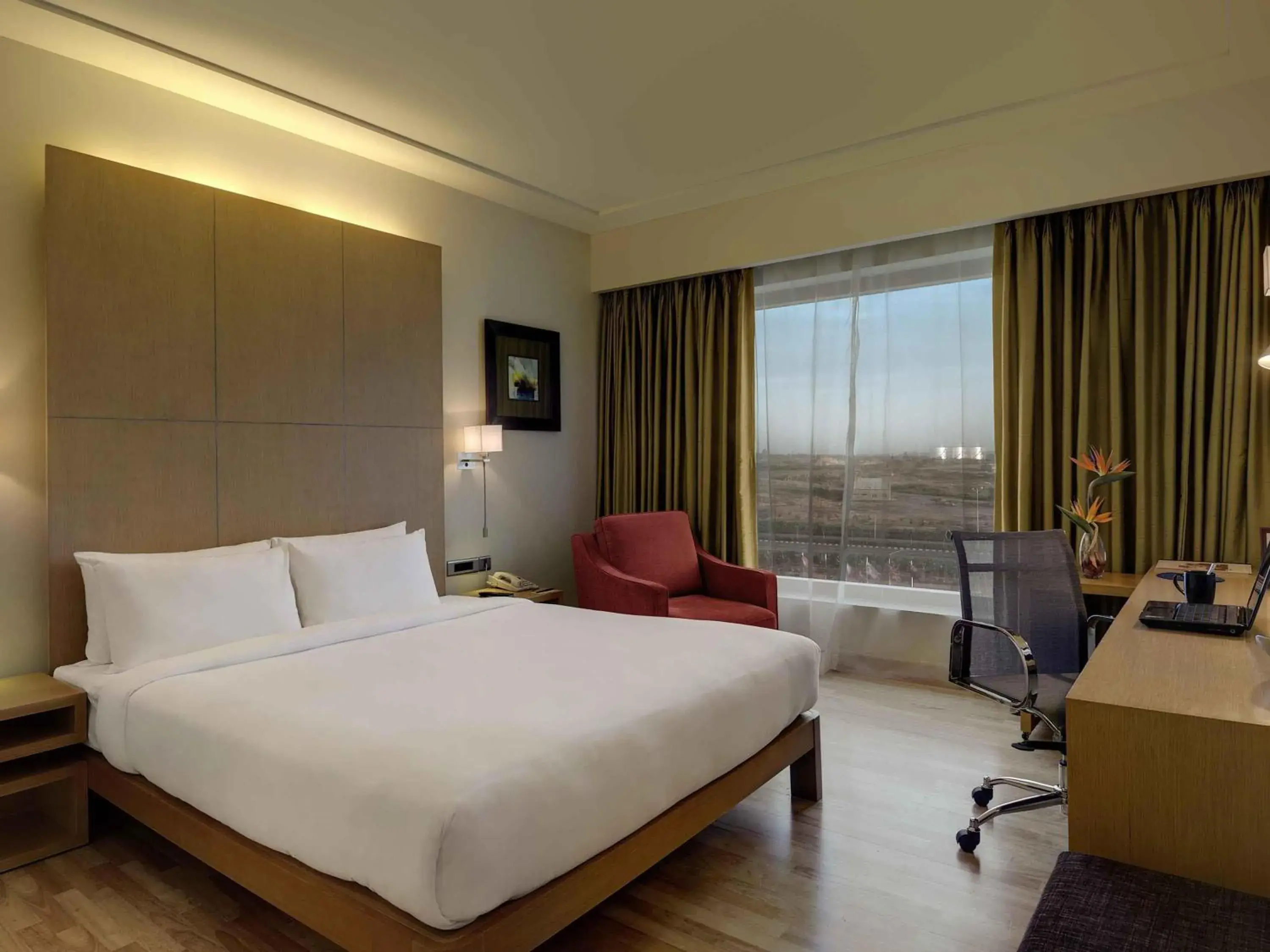 Premier King Bed with Lounge Access - Happy Hours 6:30 PM to 8:30 PM in Novotel Hyderabad Airport Premier King Bed with Lounge Access - Happy Hours 6:30 PM to 8:30 PM in Novotel Hyderabad Airport