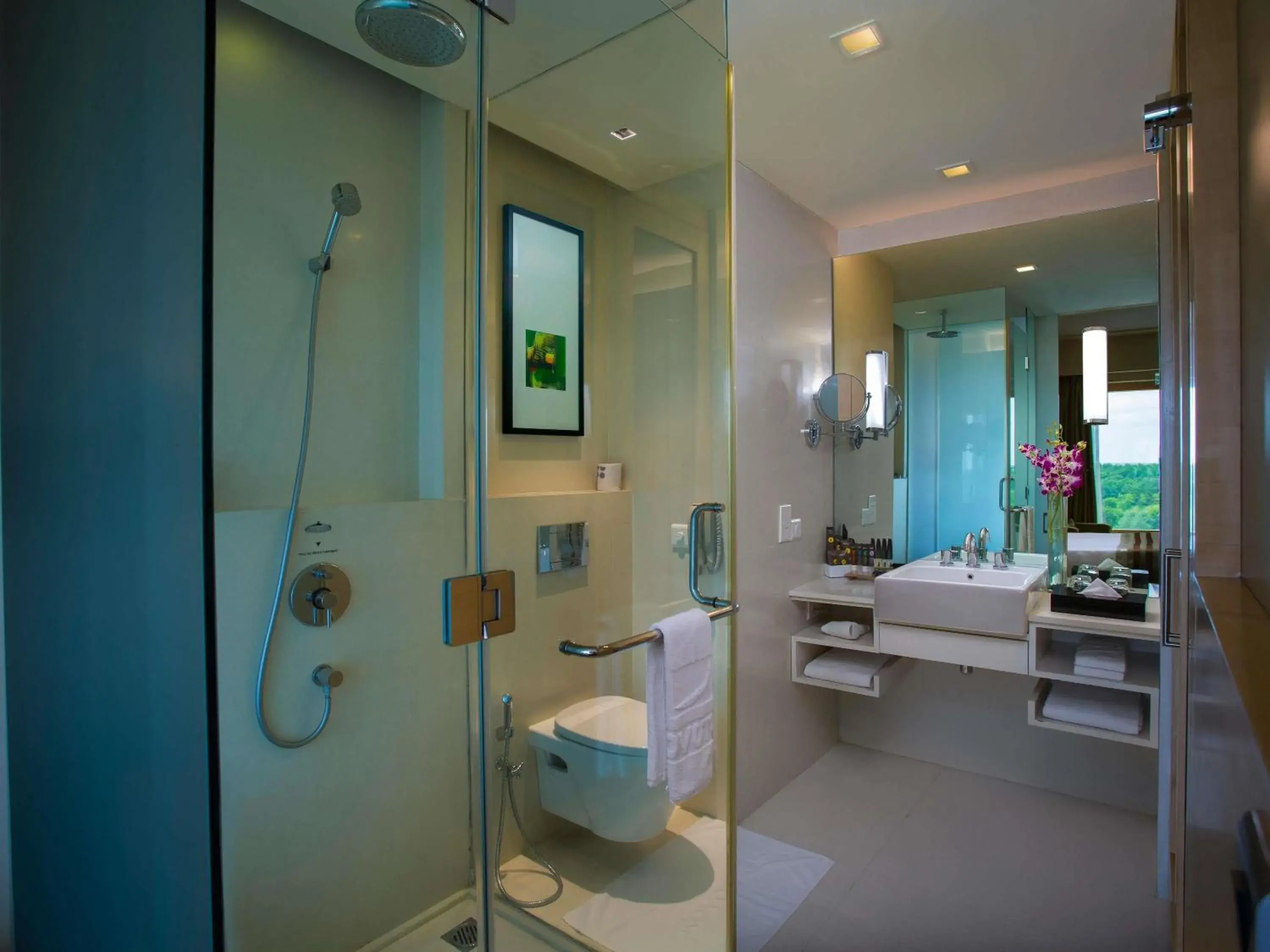 Premier Twin Beds with Lounge Access - Happy Hours 6:30 PM to 8:30 PM in Novotel Hyderabad Airport Premier Twin Beds with Lounge Access - Happy Hours 6:30 PM to 8:30 PM in Novotel Hyderabad Airport