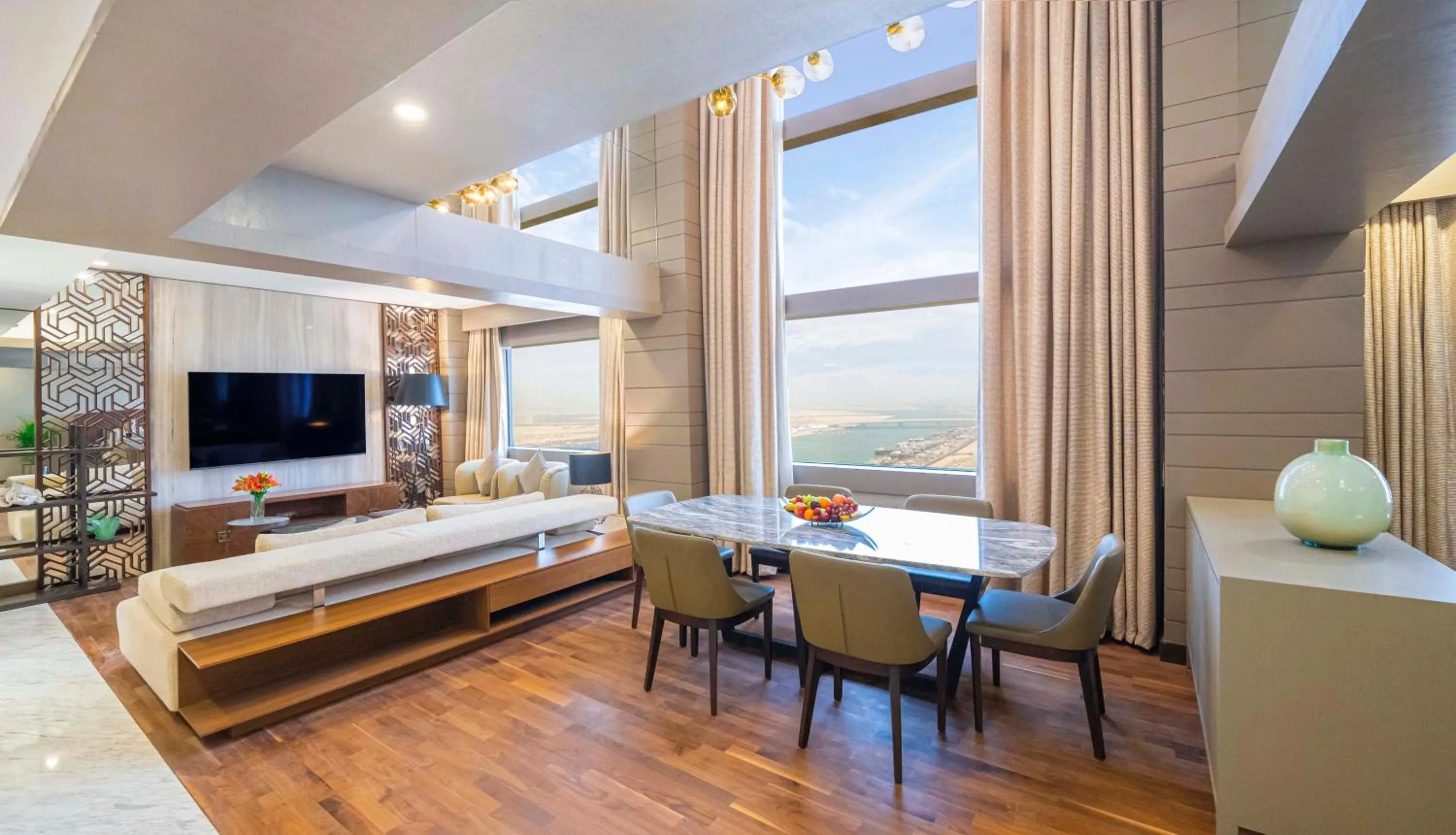 Living room in Hyatt Regency Galleria Residence Dubai