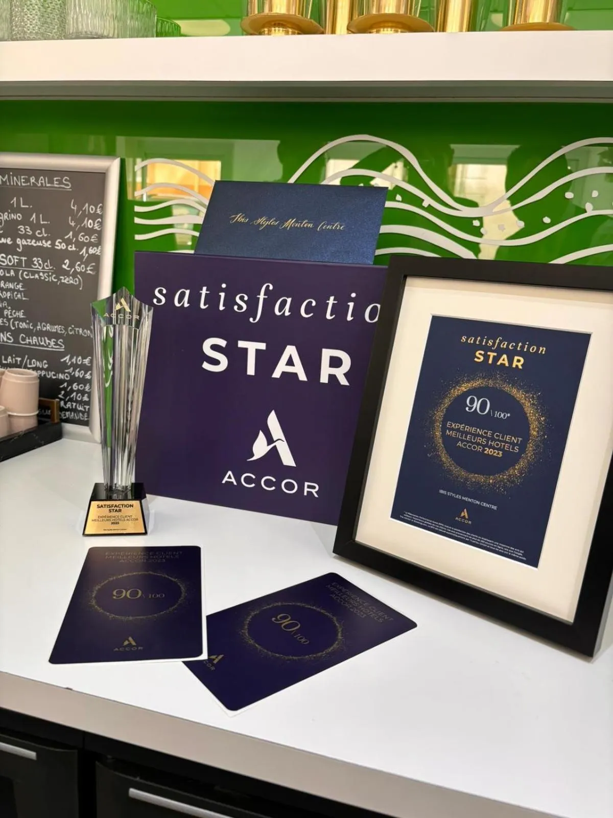 Logo/Certificate/Sign in Ibis Styles Menton Centre