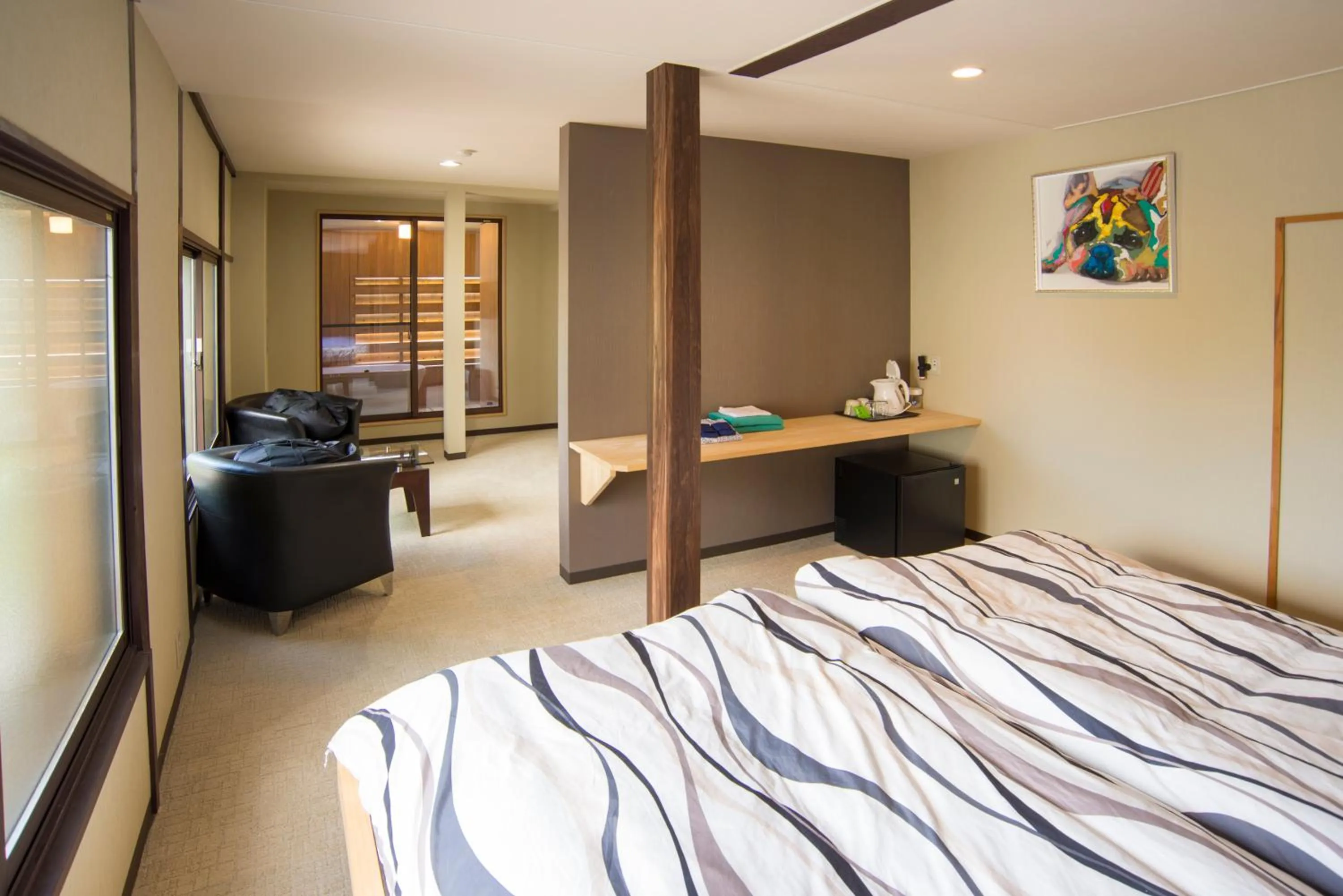 Bed in Kusatsu Onsen Eidaya