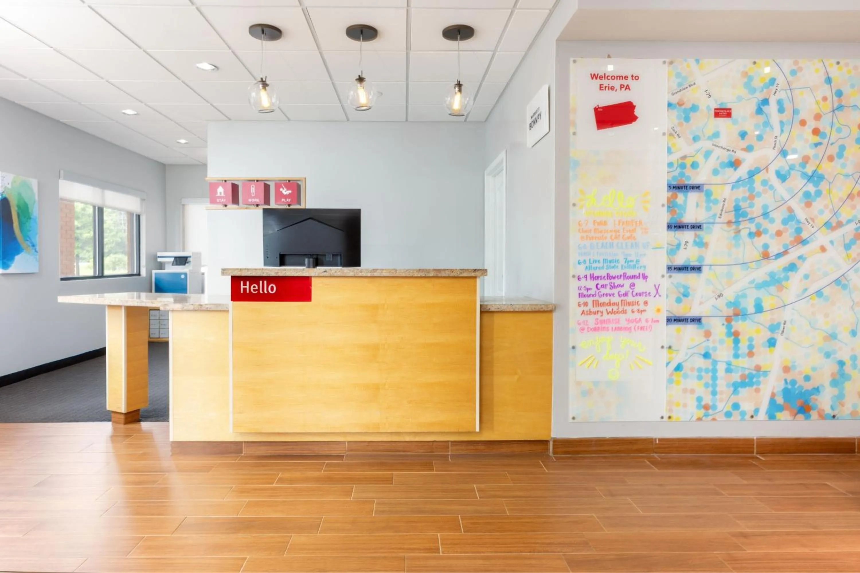 Lobby or reception in TownePlace Suites by Marriott Erie