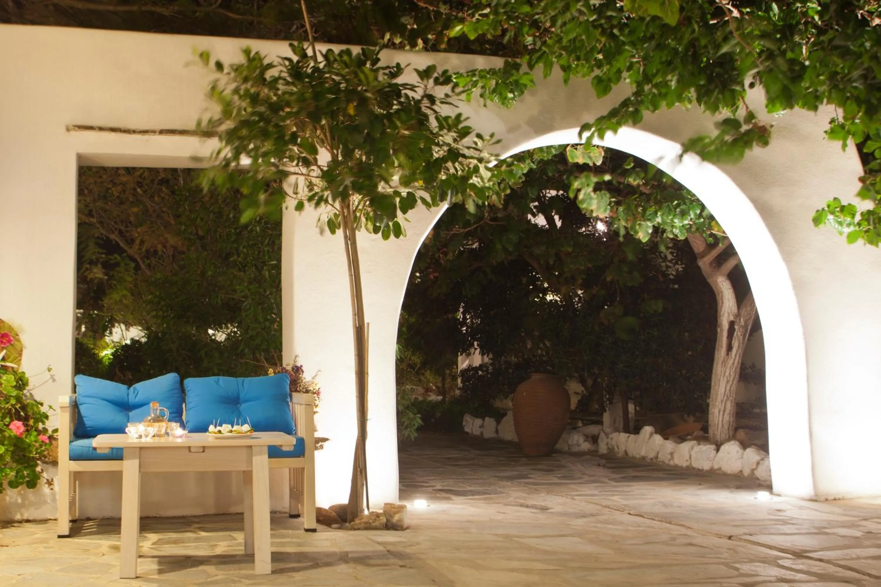 Patio in Naxian Queen Luxury Villas & Suites