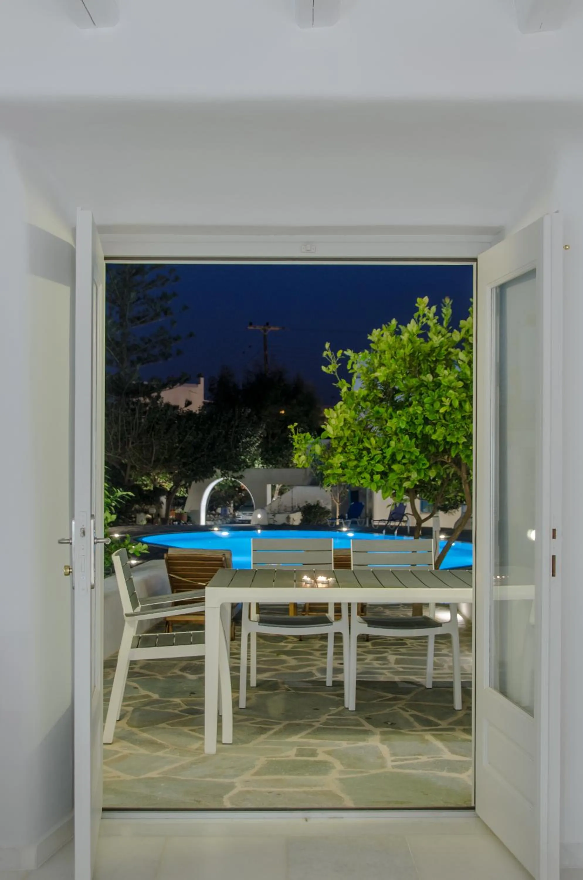 Patio in Naxian Queen Luxury Villas & Suites