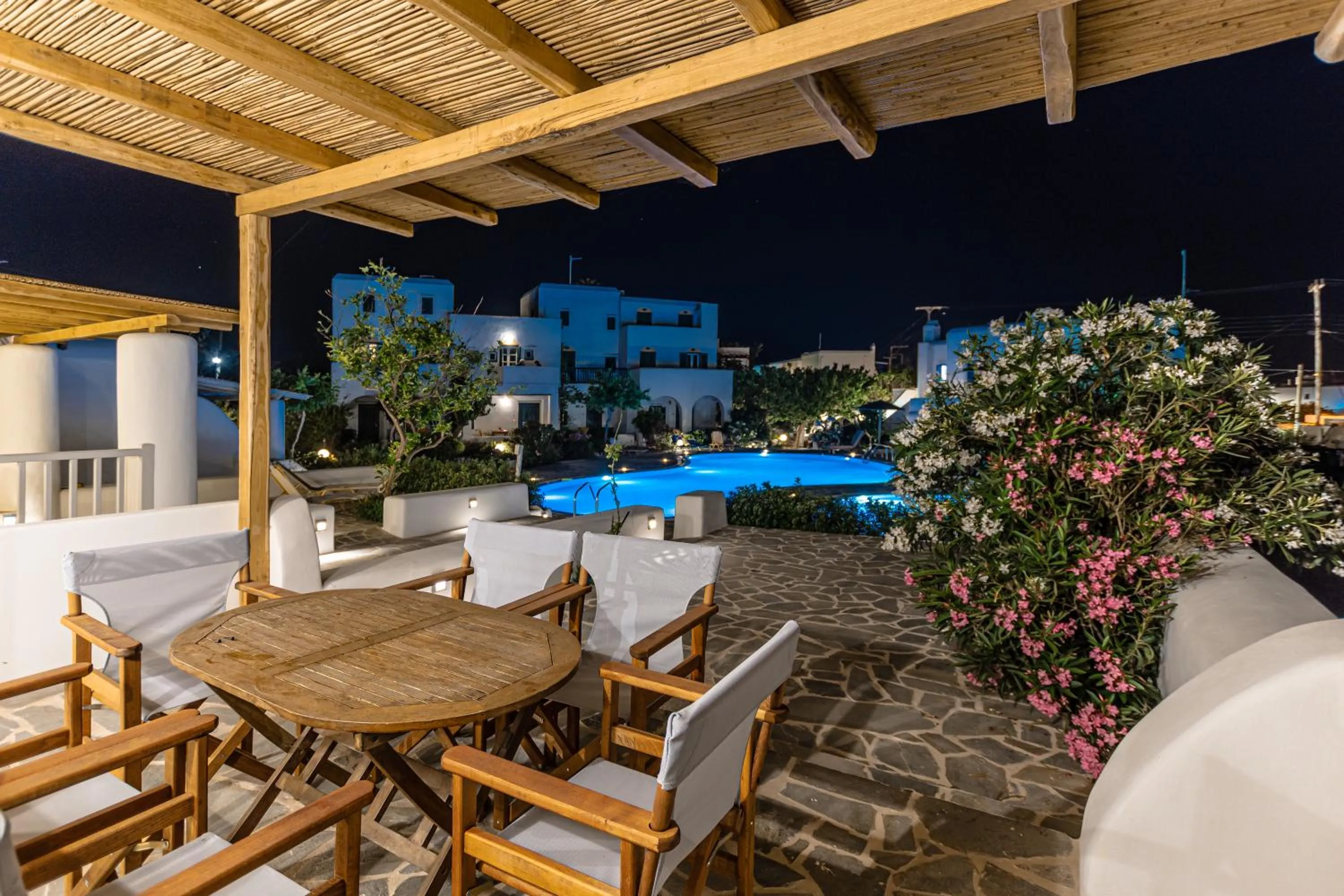 Patio in Naxian Queen Luxury Villas & Suites
