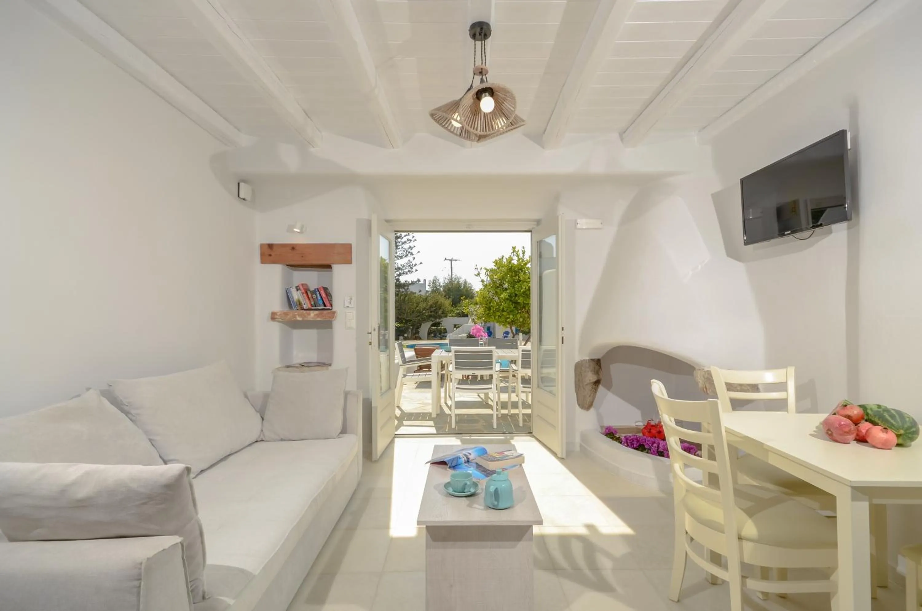 Kitchen or kitchenette in Naxian Queen Luxury Villas & Suites