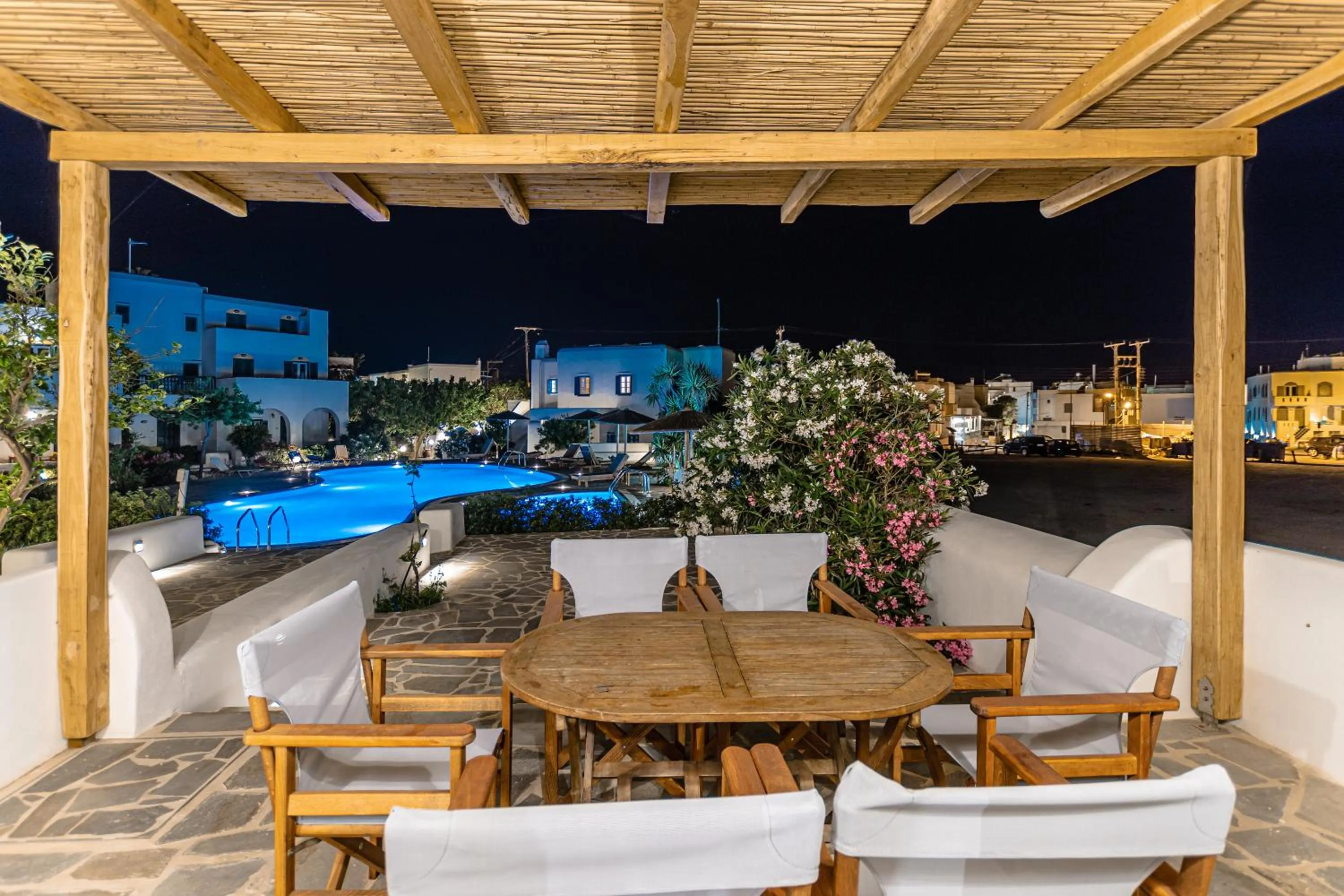 Patio in Naxian Queen Luxury Villas & Suites