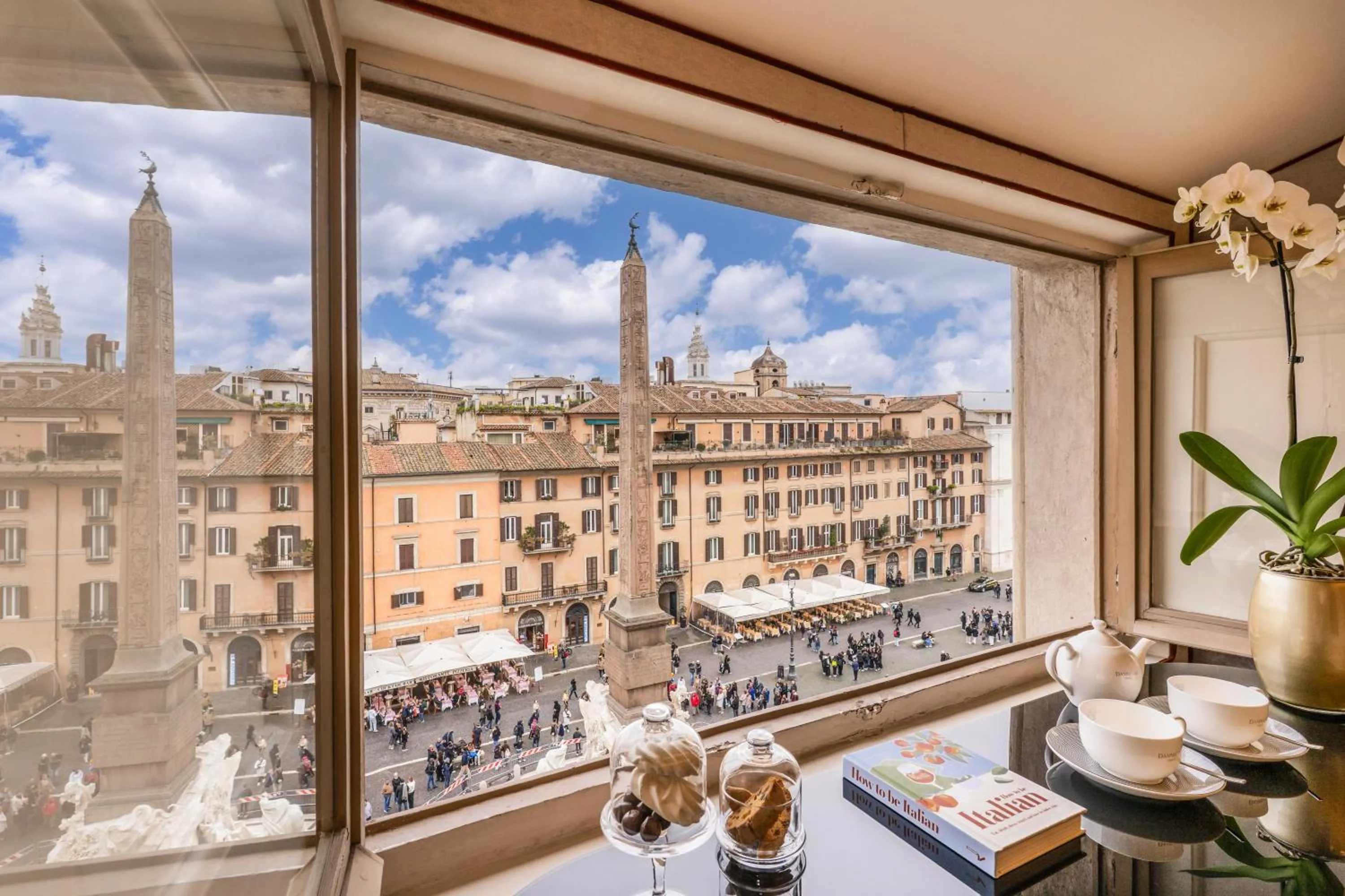 City view in Eitch Borromini Palazzo Pamphilj