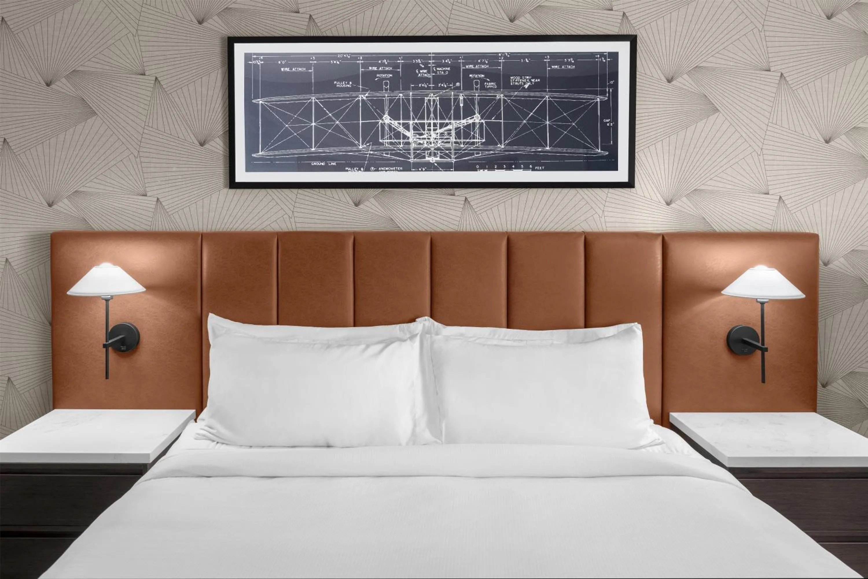 Bed in DoubleTree by Hilton Dayton Fairborn