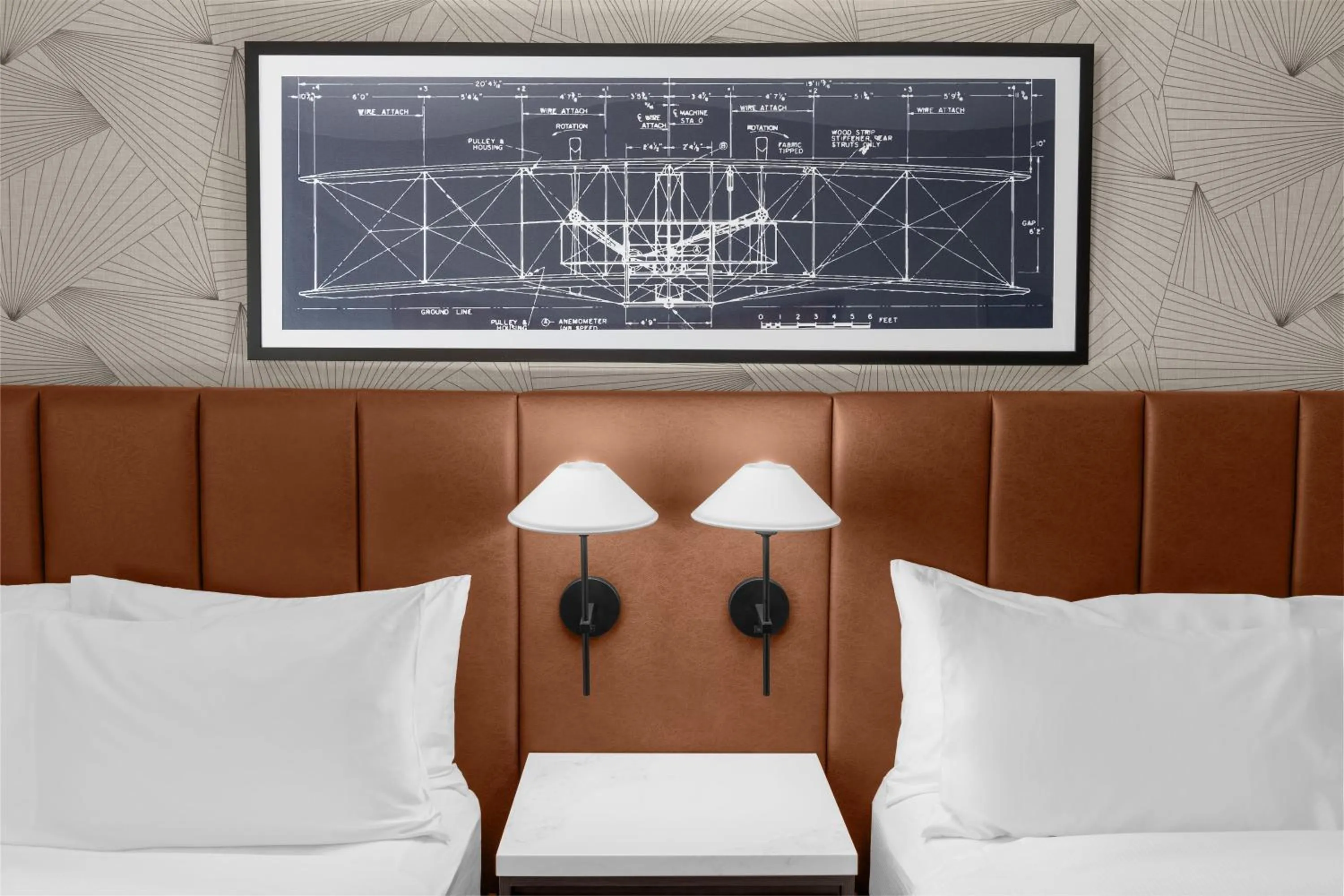 Bed in DoubleTree by Hilton Dayton Fairborn