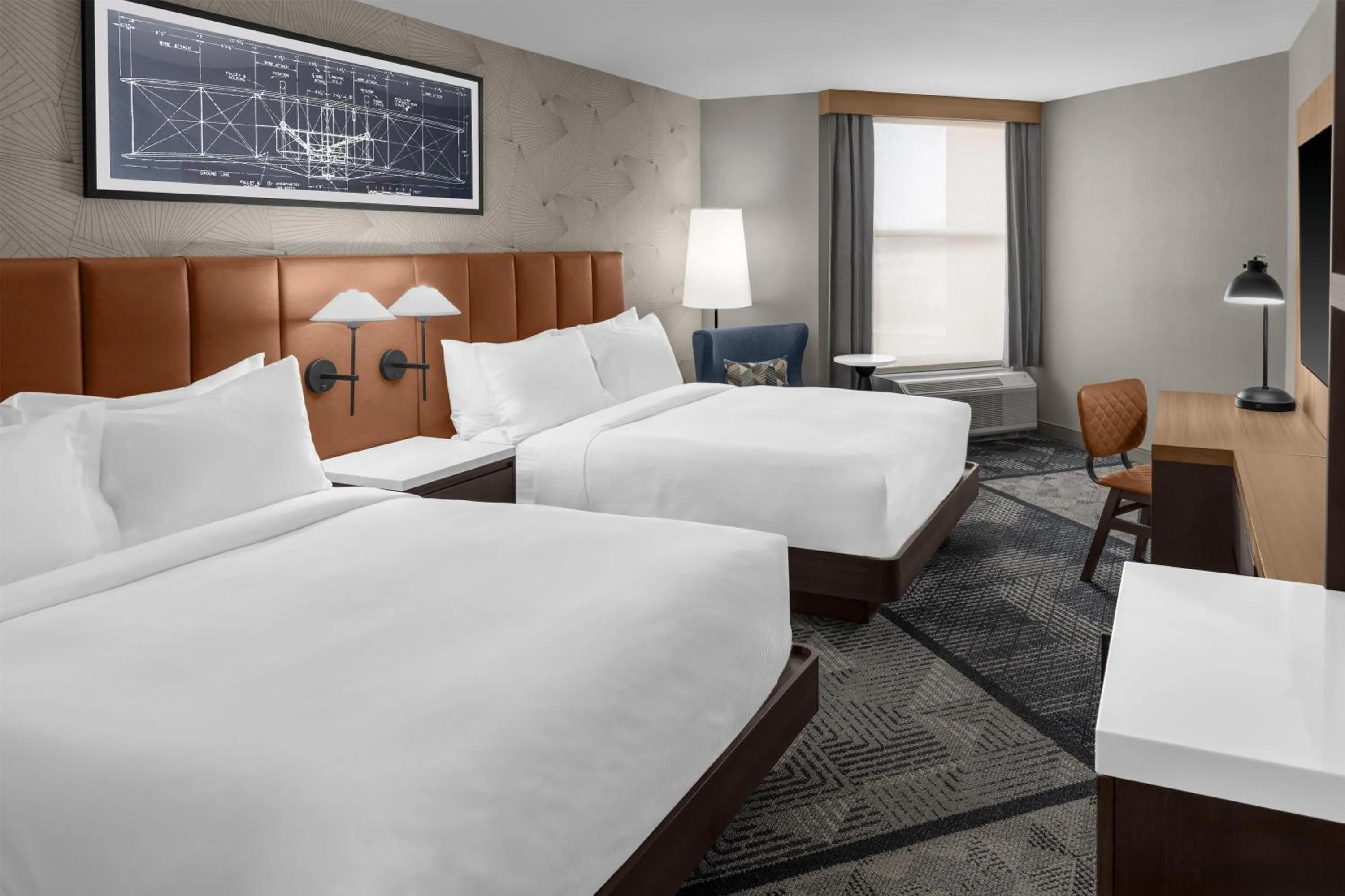 Bed in DoubleTree by Hilton Dayton Fairborn