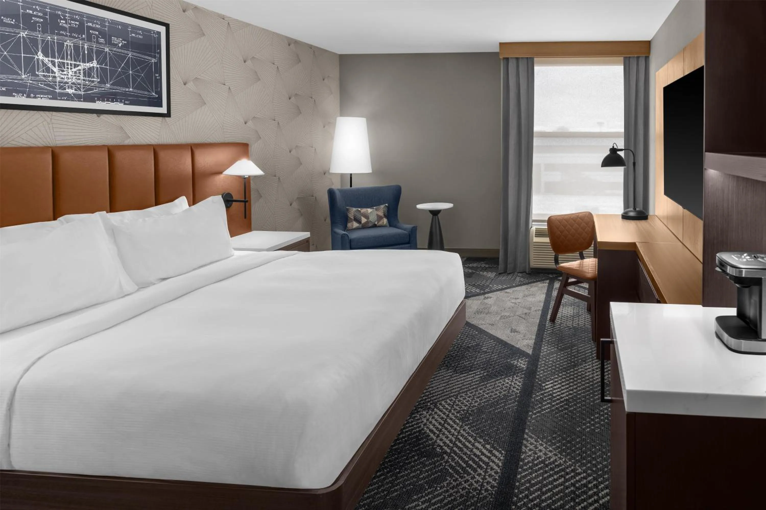 Bed in DoubleTree by Hilton Dayton Fairborn