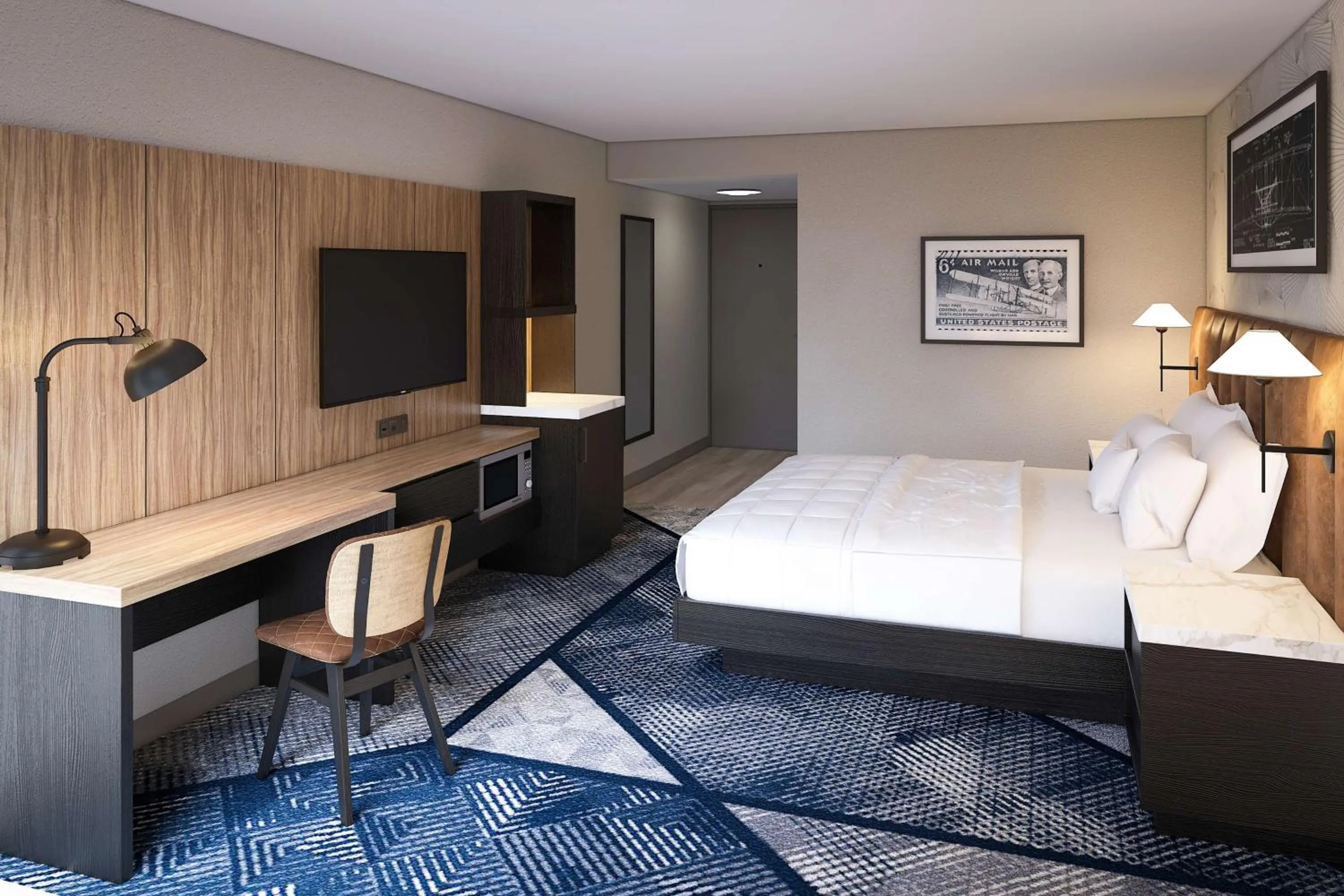 Bed in DoubleTree by Hilton Dayton Fairborn