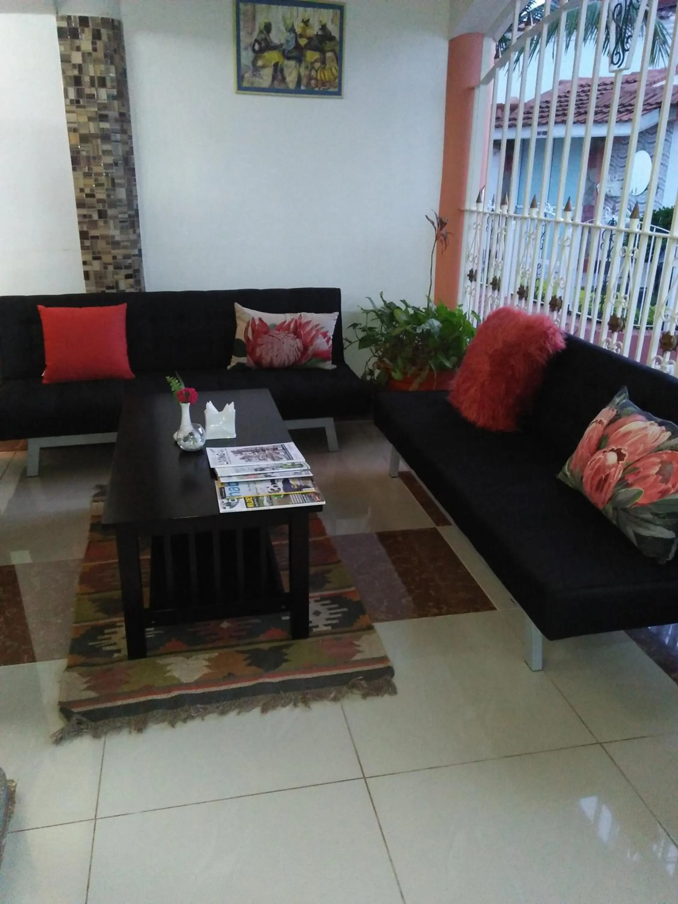 Seating area in Villa Leone Boutique Hotel