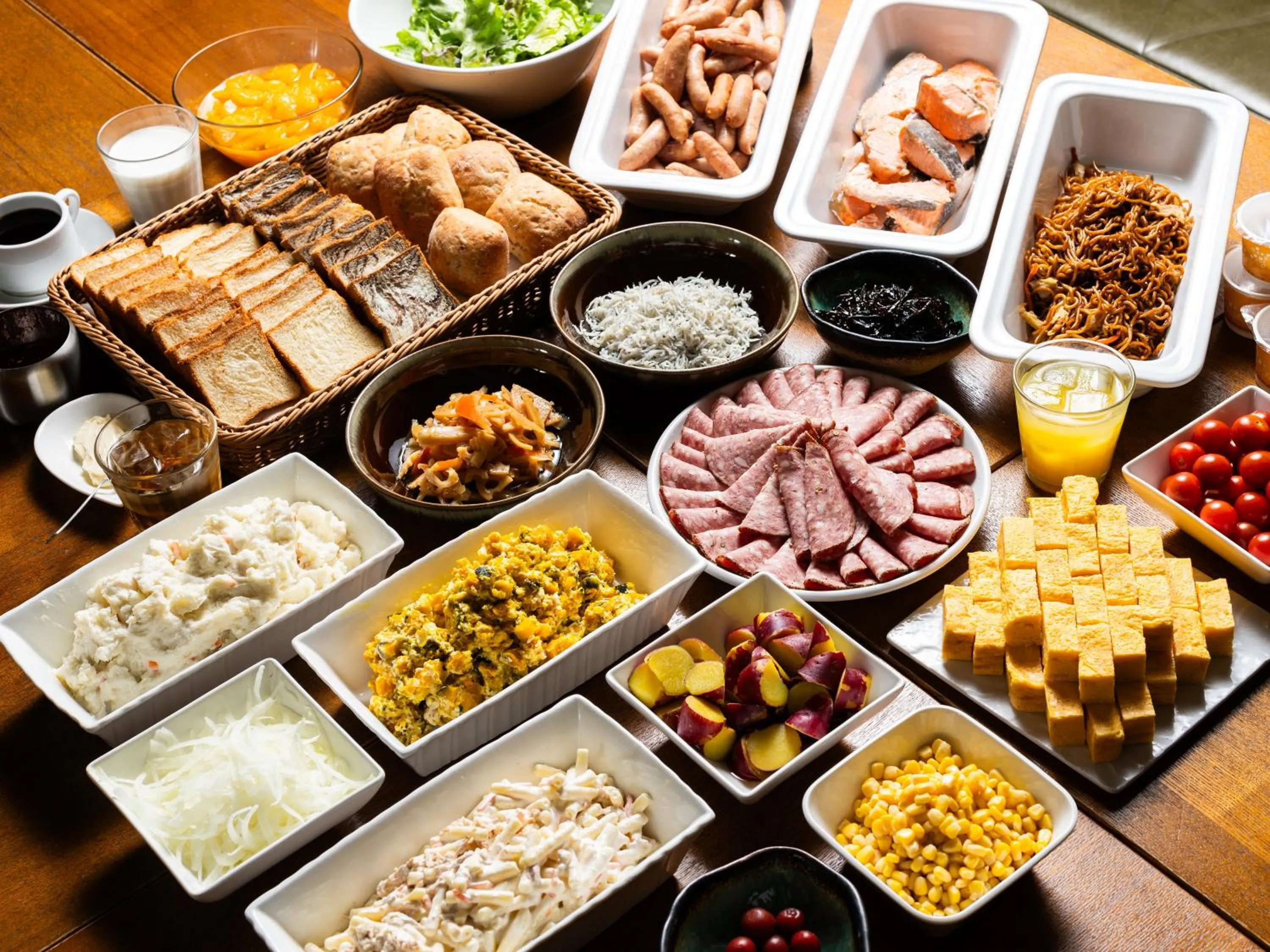 Buffet breakfast in APA Hotel Ginza Shintomicho Ekimae Kita