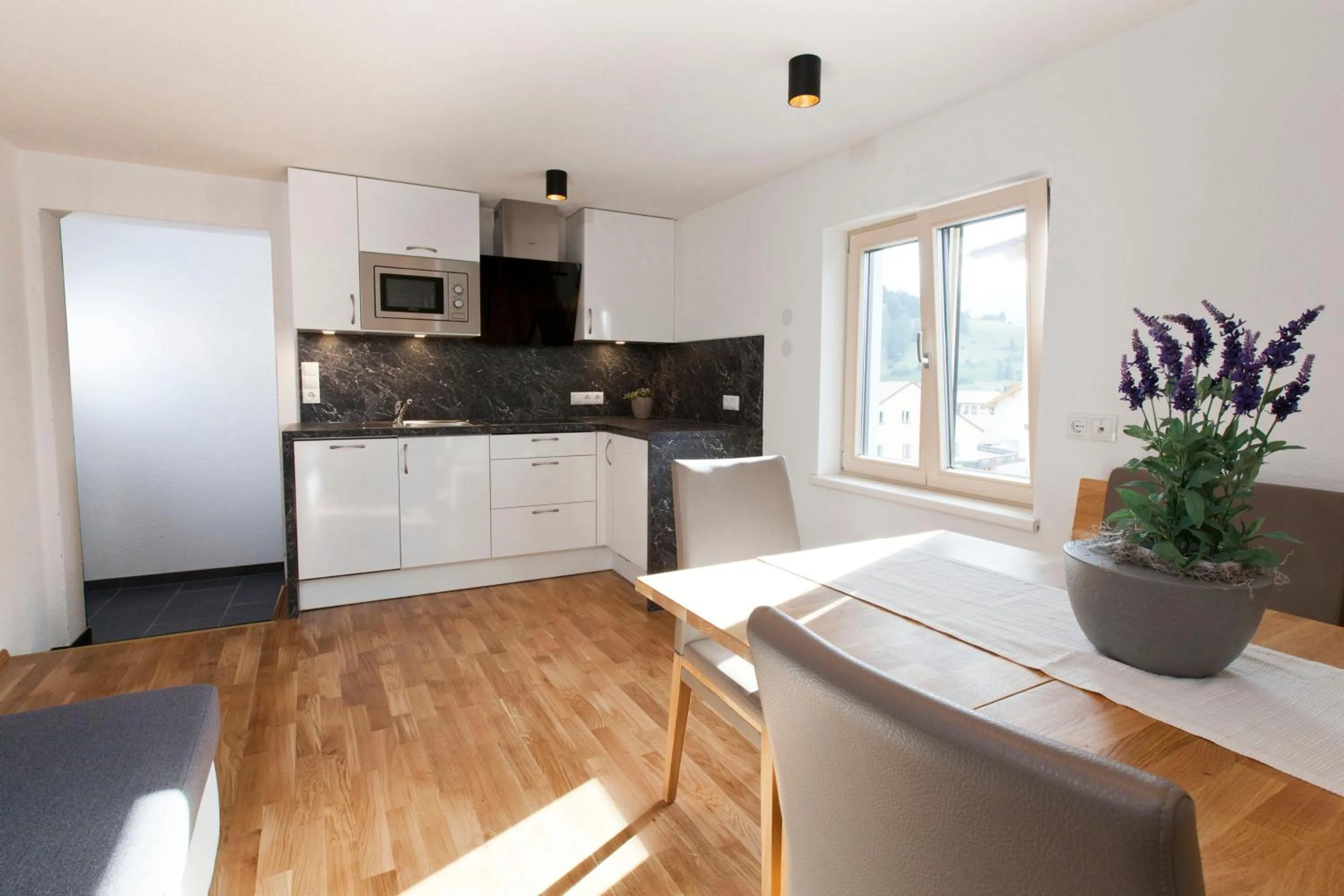 Communal kitchen in Nowders Apartments