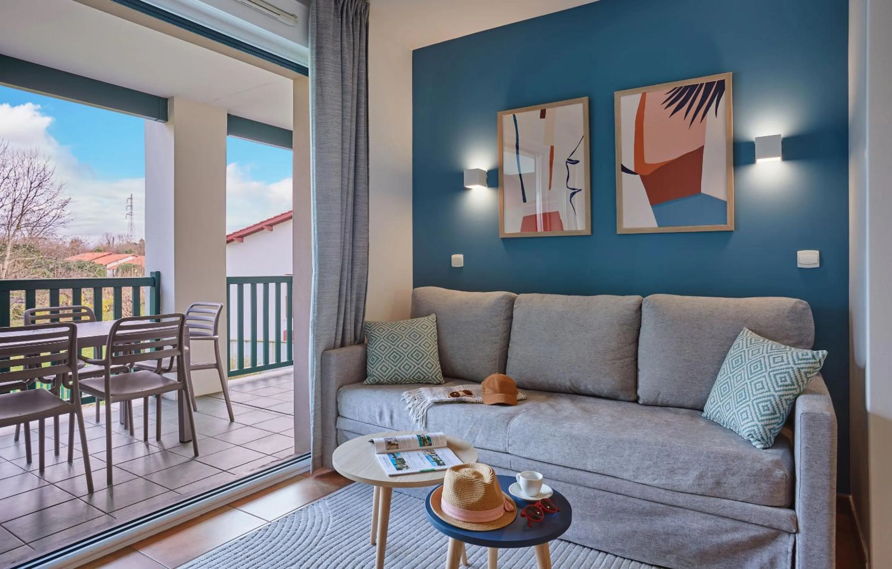 Seating area in Résidence Odalys Domaine Iratzia