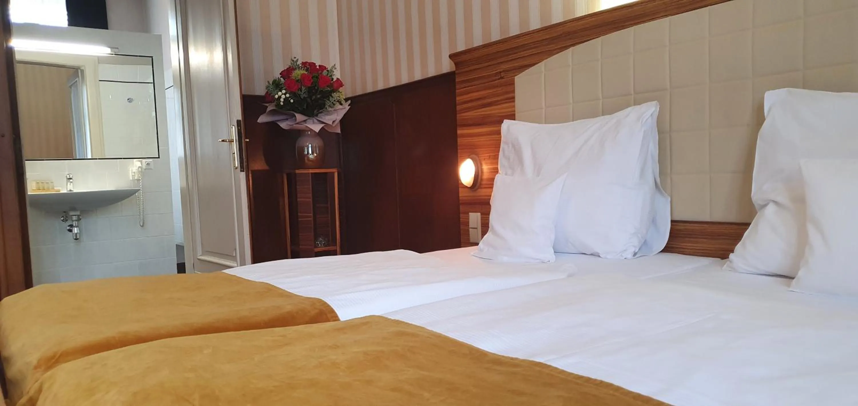 Decorative detail, Bed in Hotel Okresní Dům