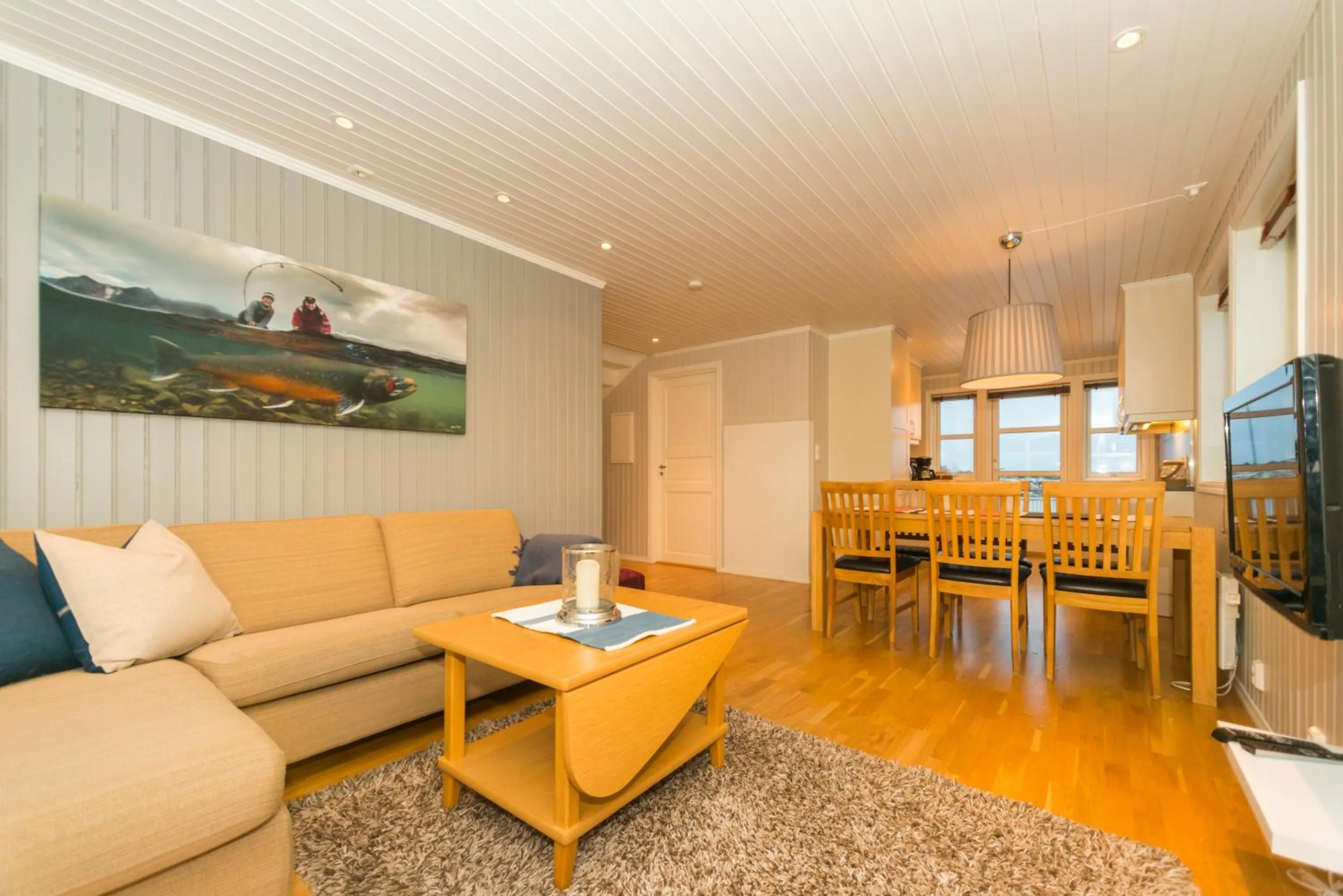 Living room in Rorbuene Svolvær Havn