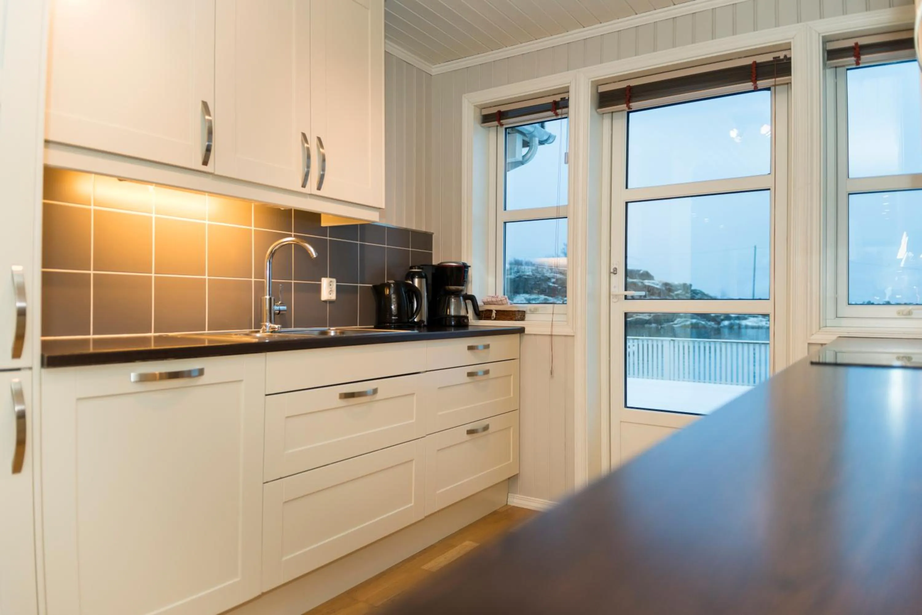 Kitchen or kitchenette in Rorbuene Svolvær Havn