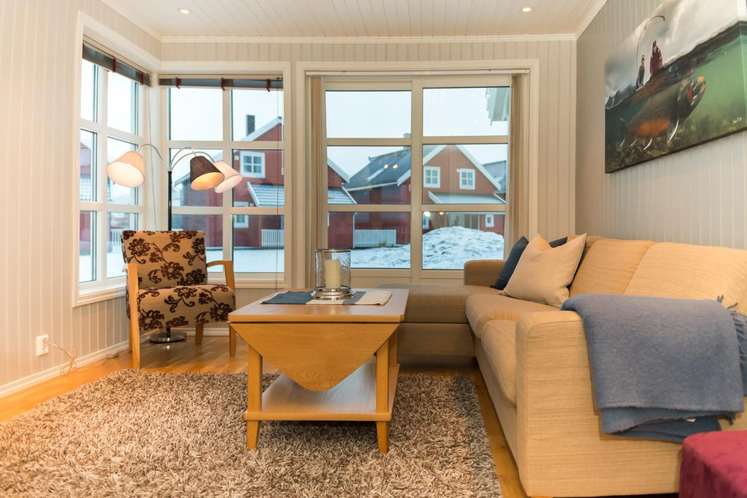 Living room in Rorbuene Svolvær Havn