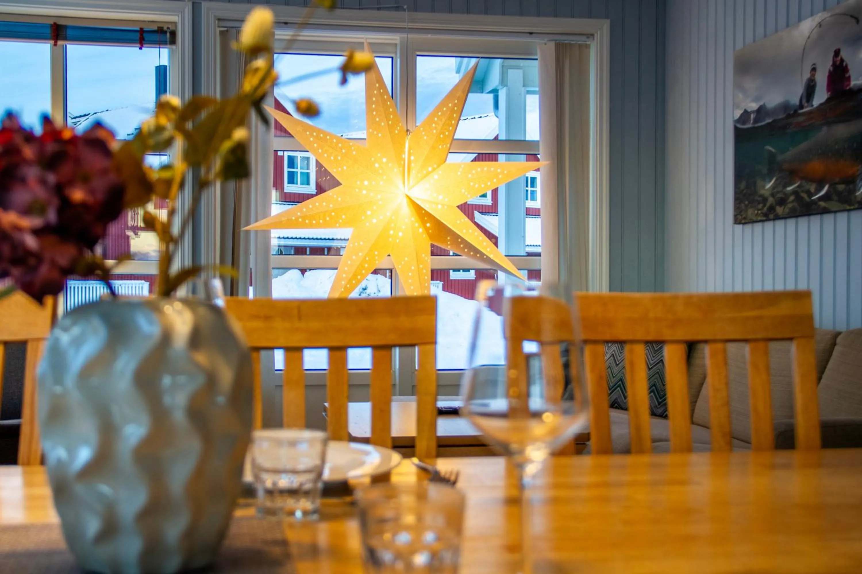 Living room in Rorbuene Svolvær Havn
