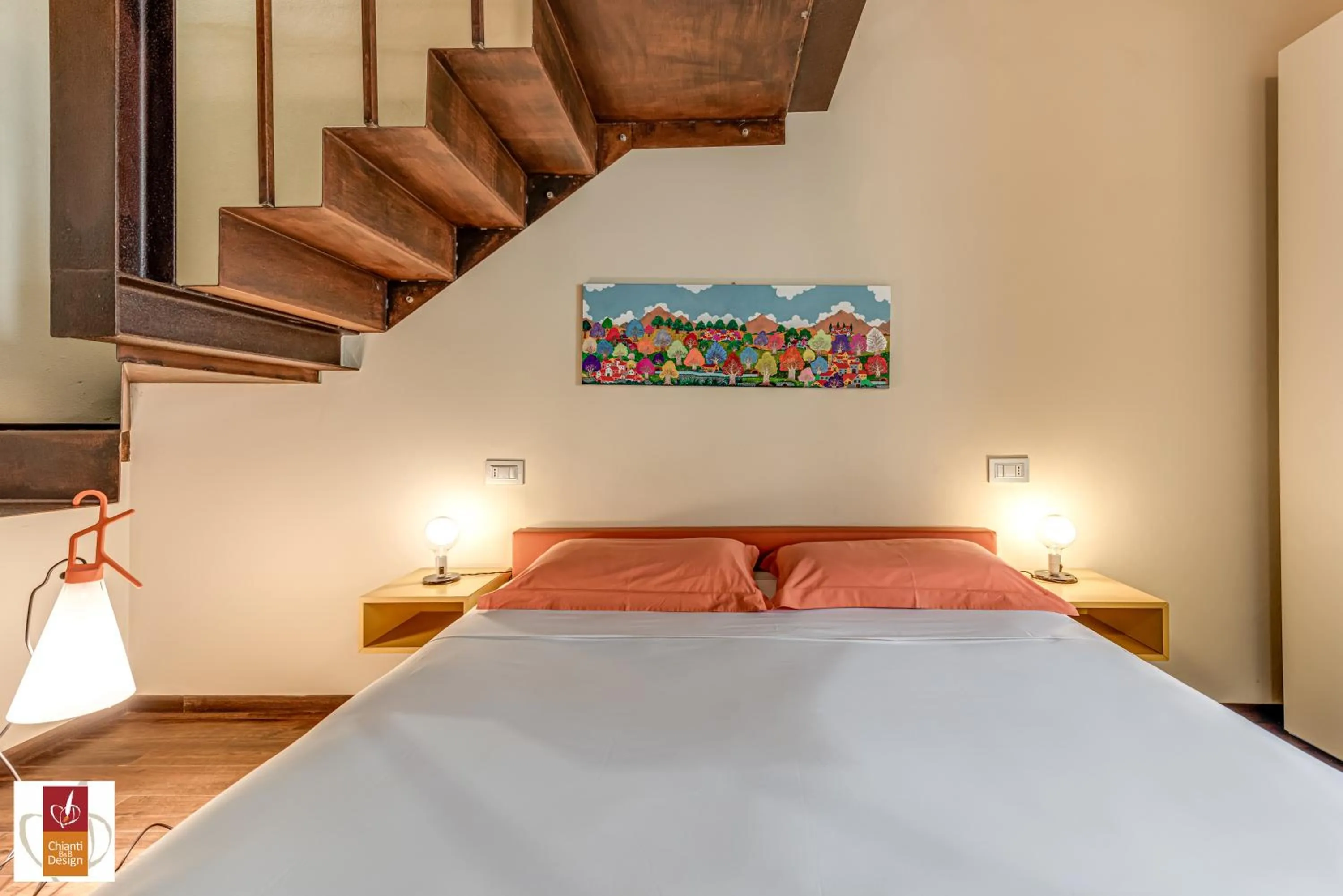 Bed in Chianti B&B Design infinity pool shared