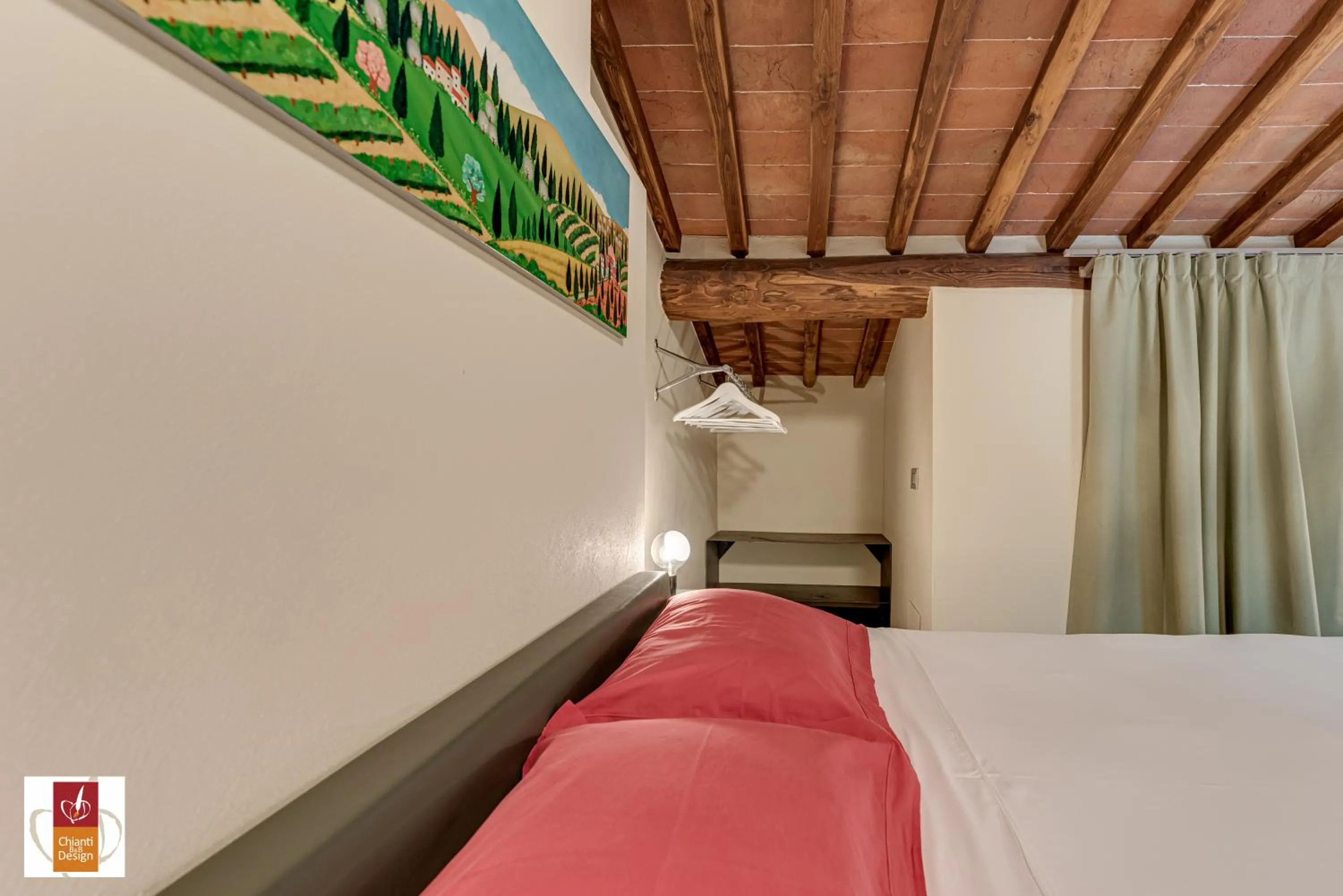 Bed in Chianti B&B Design infinity pool shared