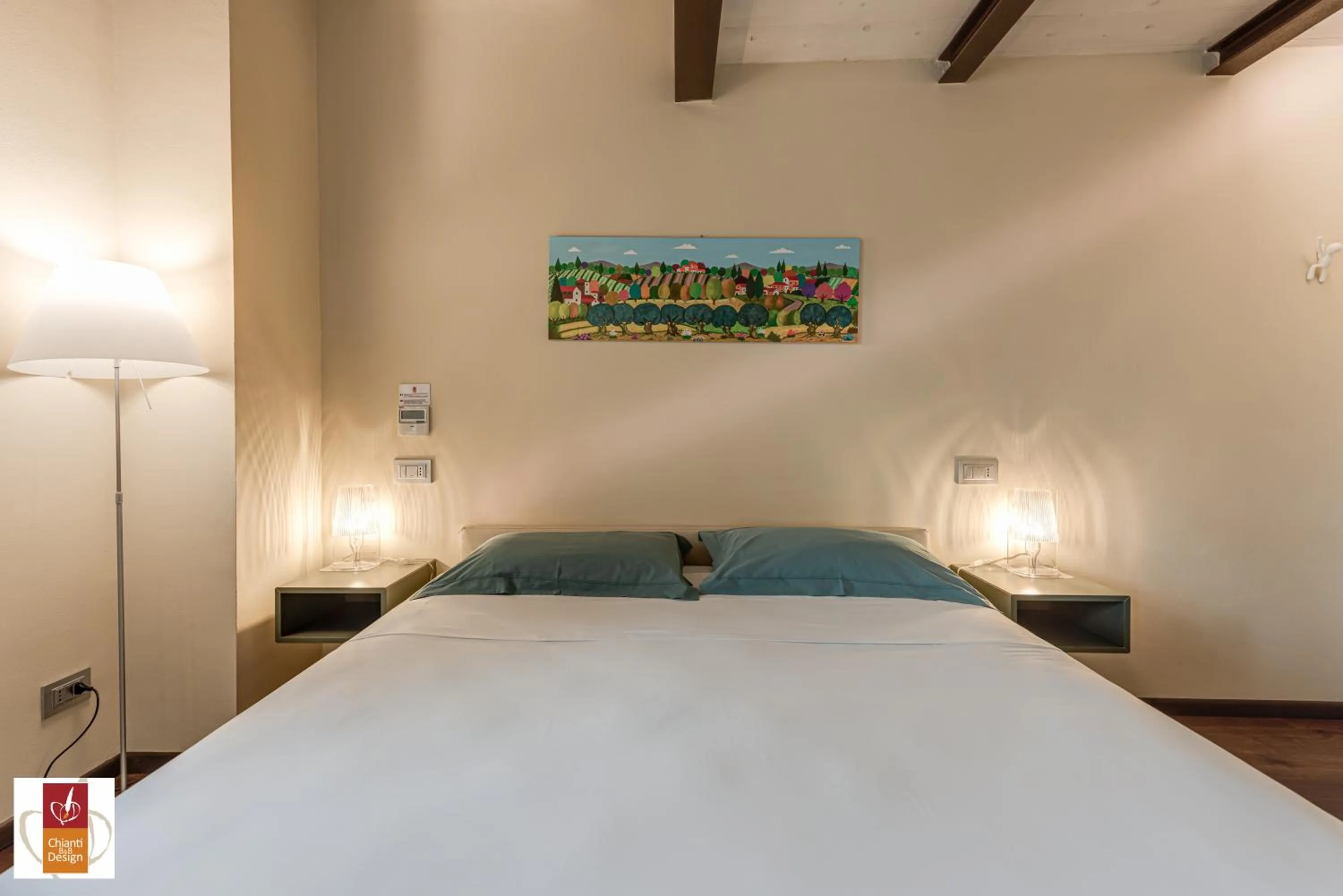 Bed in Chianti B&B Design infinity pool shared