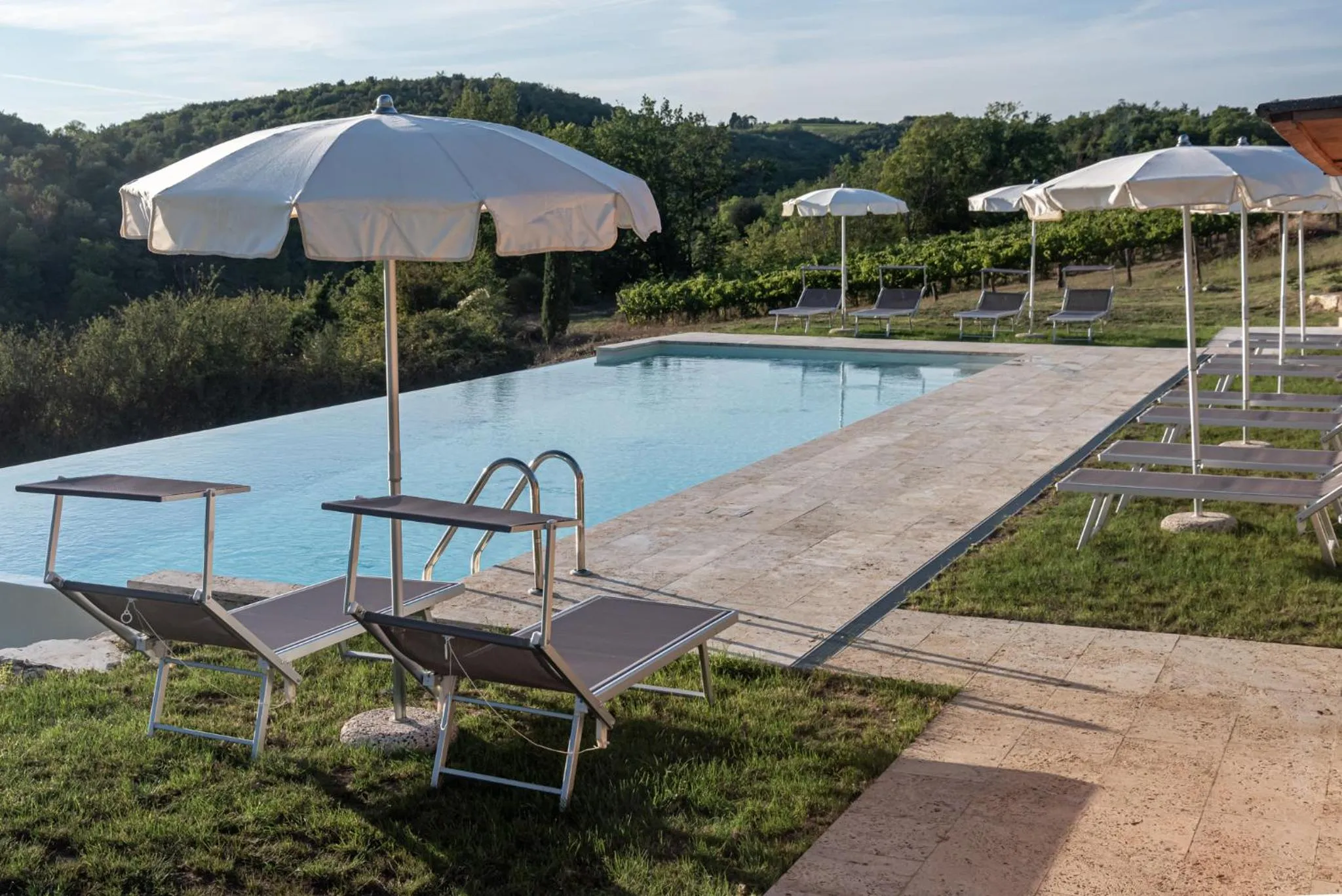 Swimming pool in Chianti B&B Design infinity pool shared