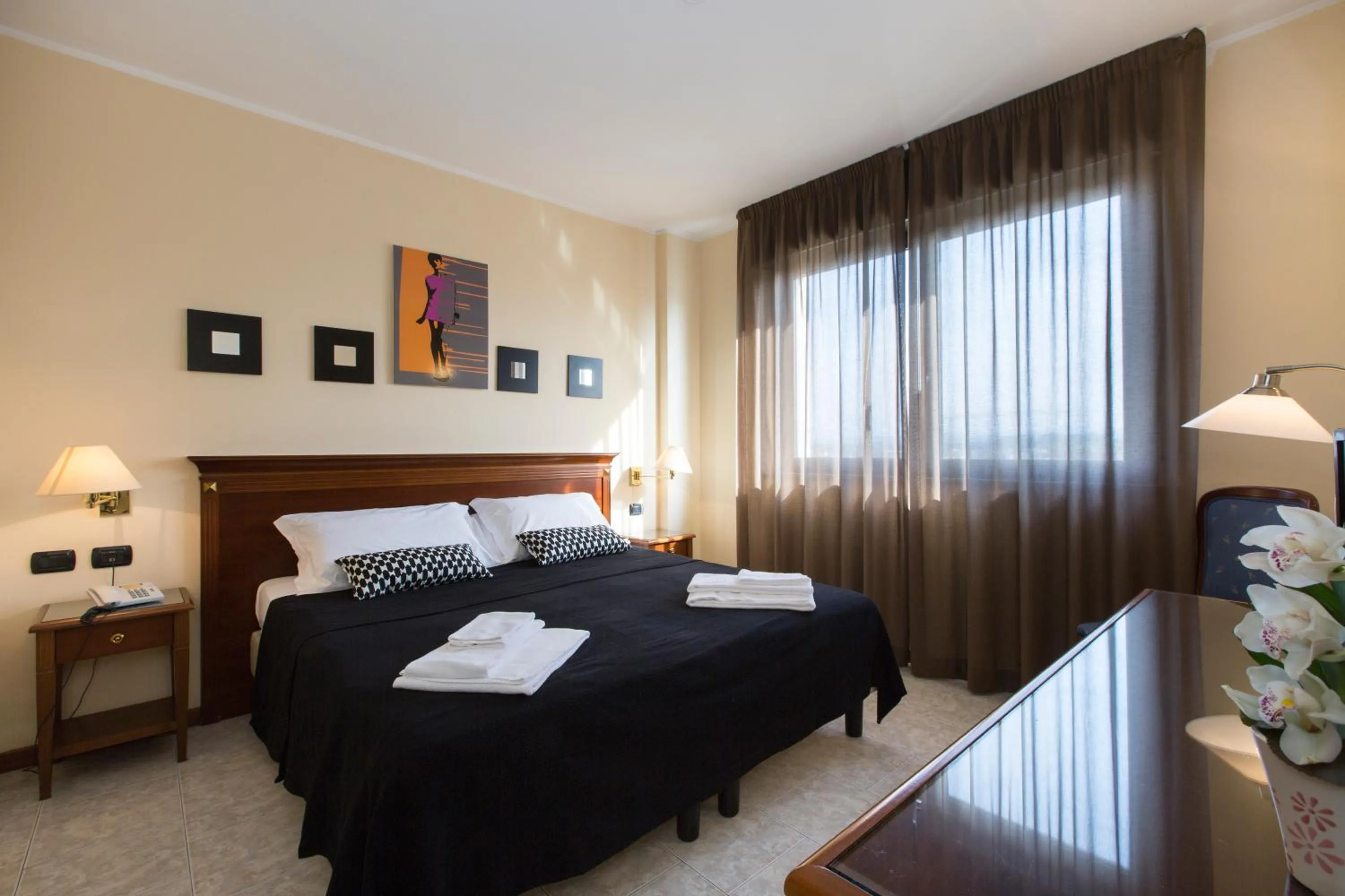 Decorative detail, Bed in Hotel Fidenza