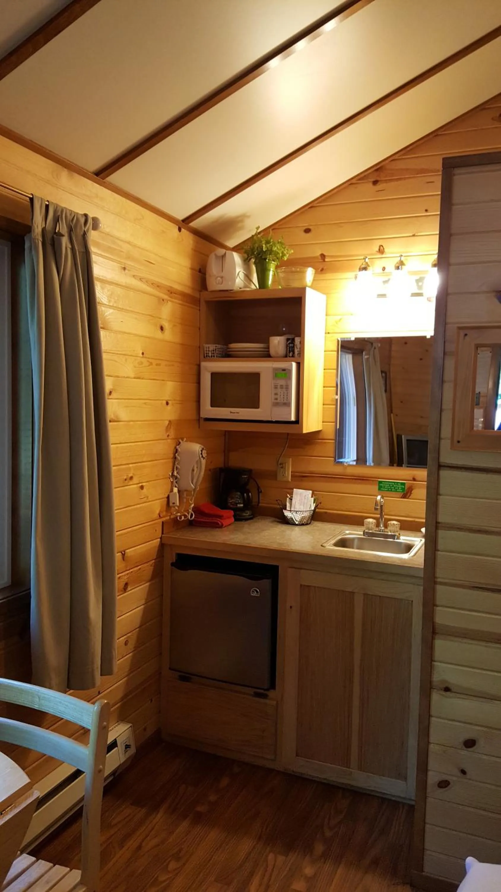 Kitchen or kitchenette in Emerald Forest Cabins