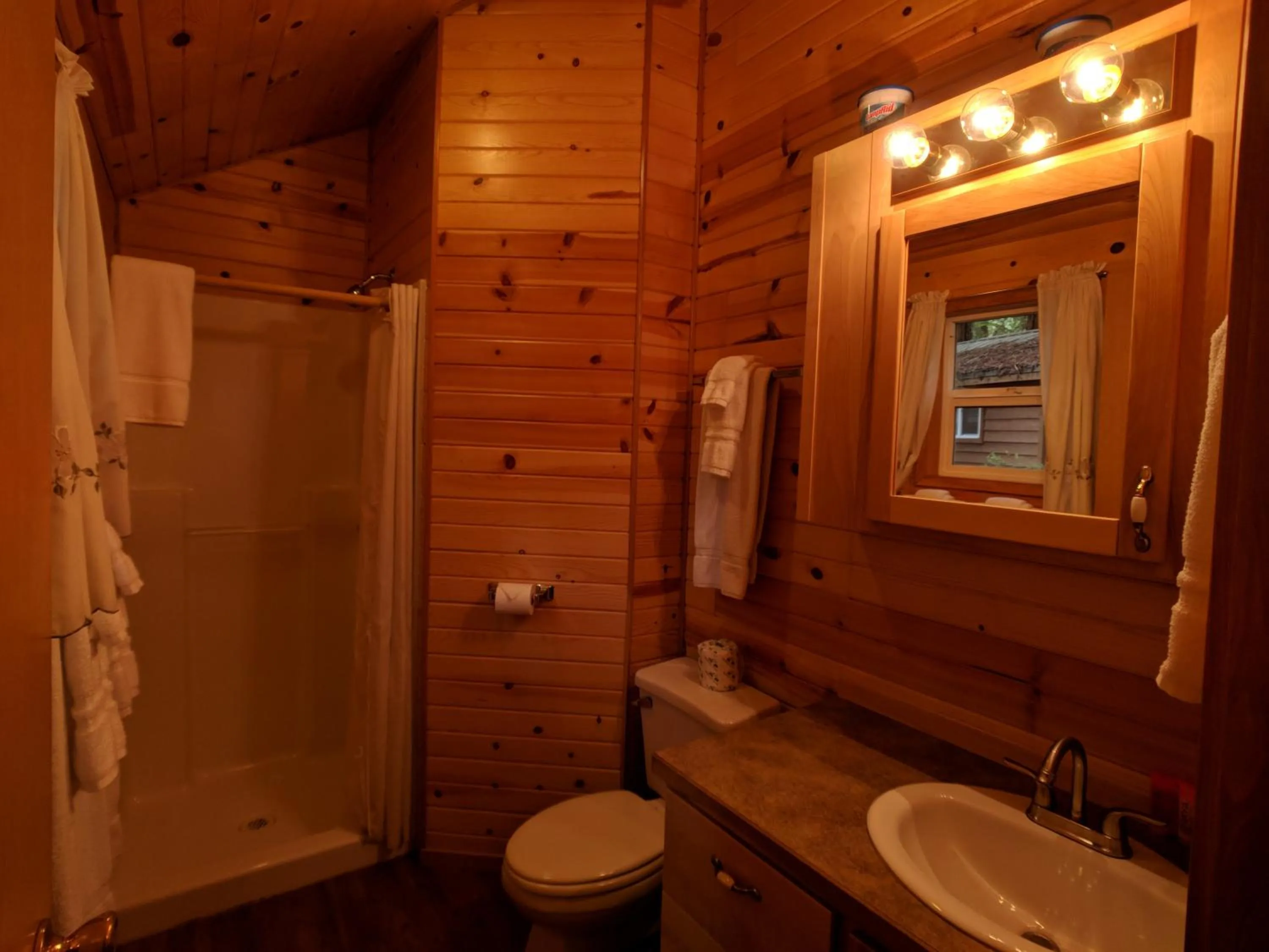Shower in Emerald Forest Cabins