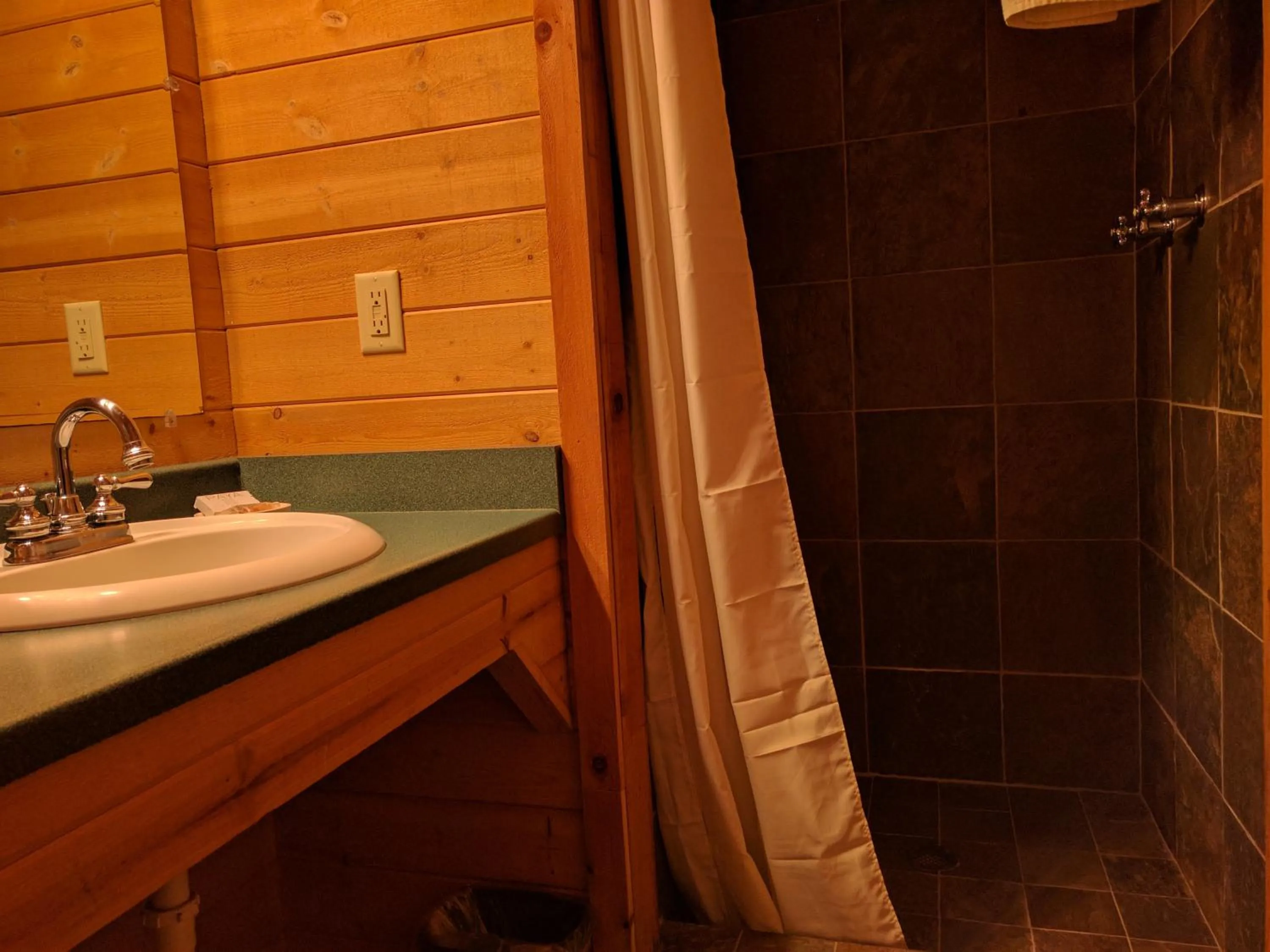 Shower in Emerald Forest Cabins